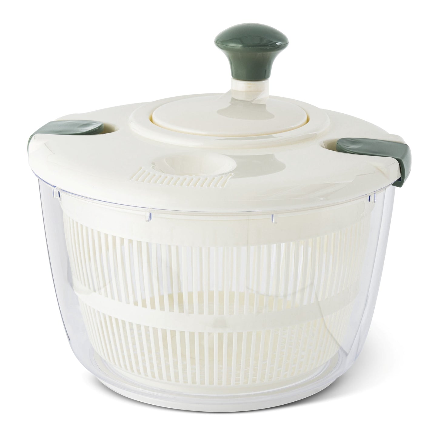 Elements by Thyme & Table Cream Salad Spinner with Large Capacity Bowl