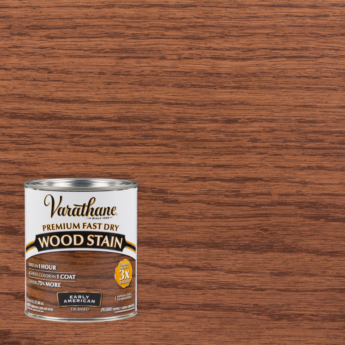 2 Pack, Early American, Varathane Premium Fast Dry Wood Stain-262005, Quart