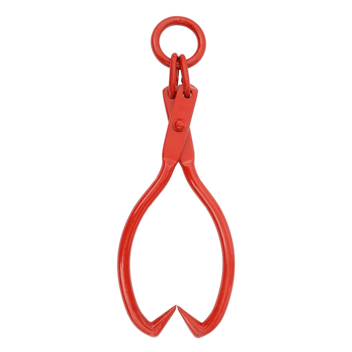 Pure Garden 32†Skidding Tongs – Heavy-Duty Log Grabber with Chain Ring for Dragging Timber, Red