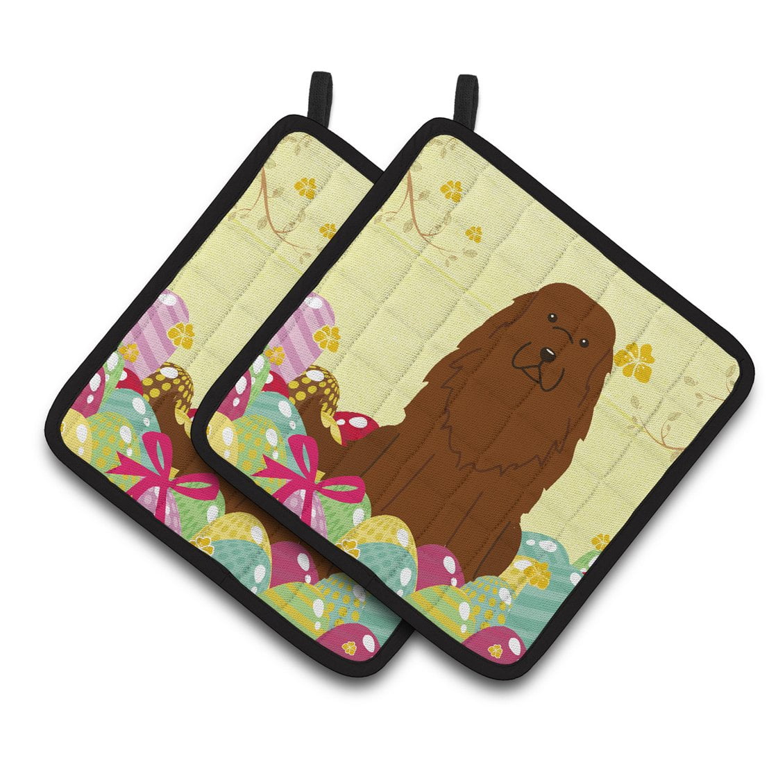 Easter Caucasian Shepherd Dog Pair of Pot Holders