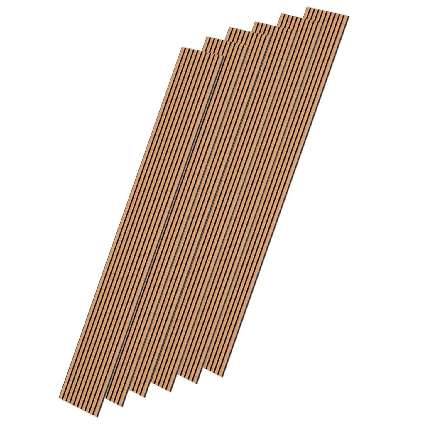 Easy4Home 4Pcs Wood Soundproof Wall Panels 94.5" x 12.6" Wood Slat Acoustic Panels, Walnut