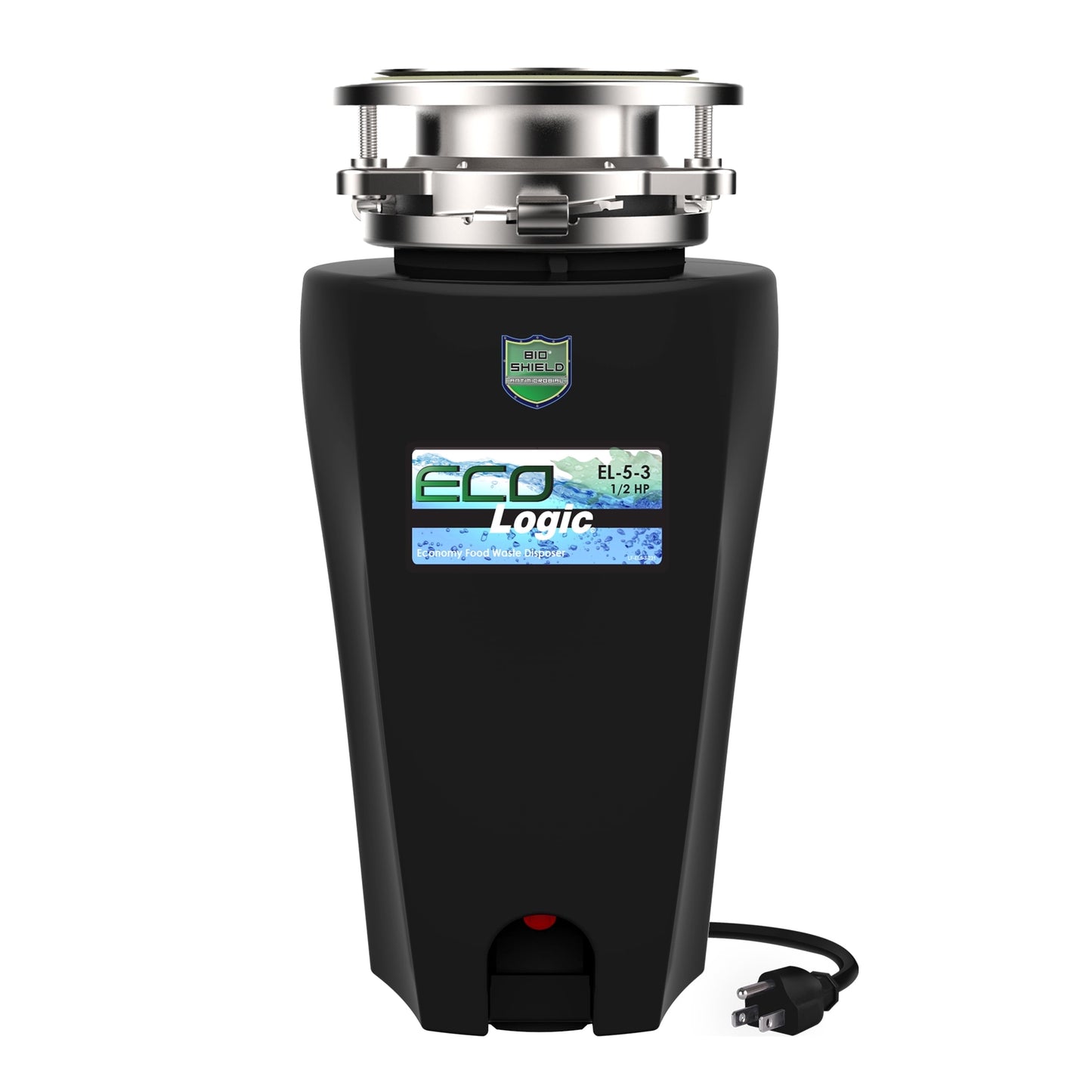 Eco Logic 1/2 HP Garbage Disposal with Attached Power Cord 10-US-EL-5-3B
