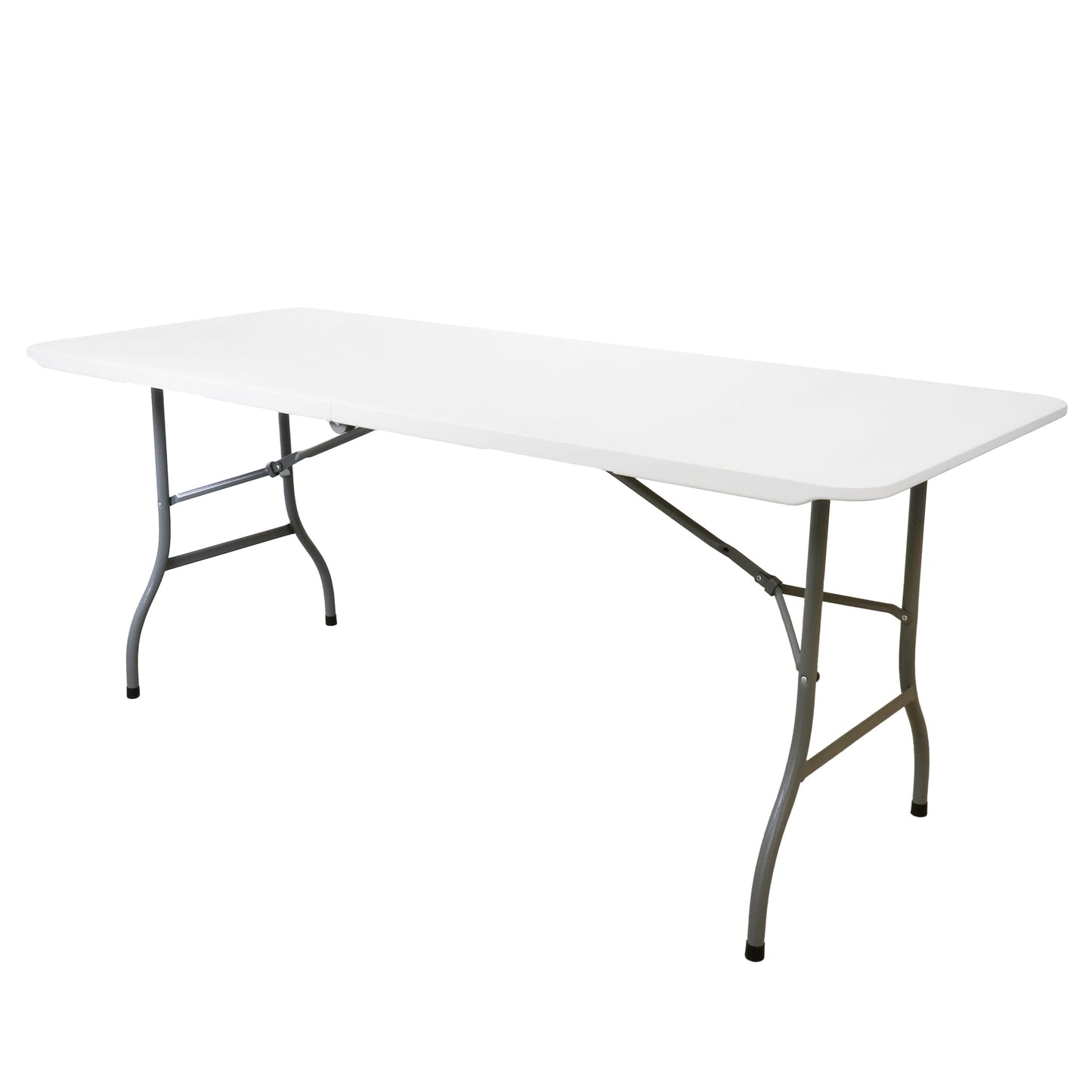 Elama 6 Foot Plastic Indoor/Outdoor Folding Bench in White