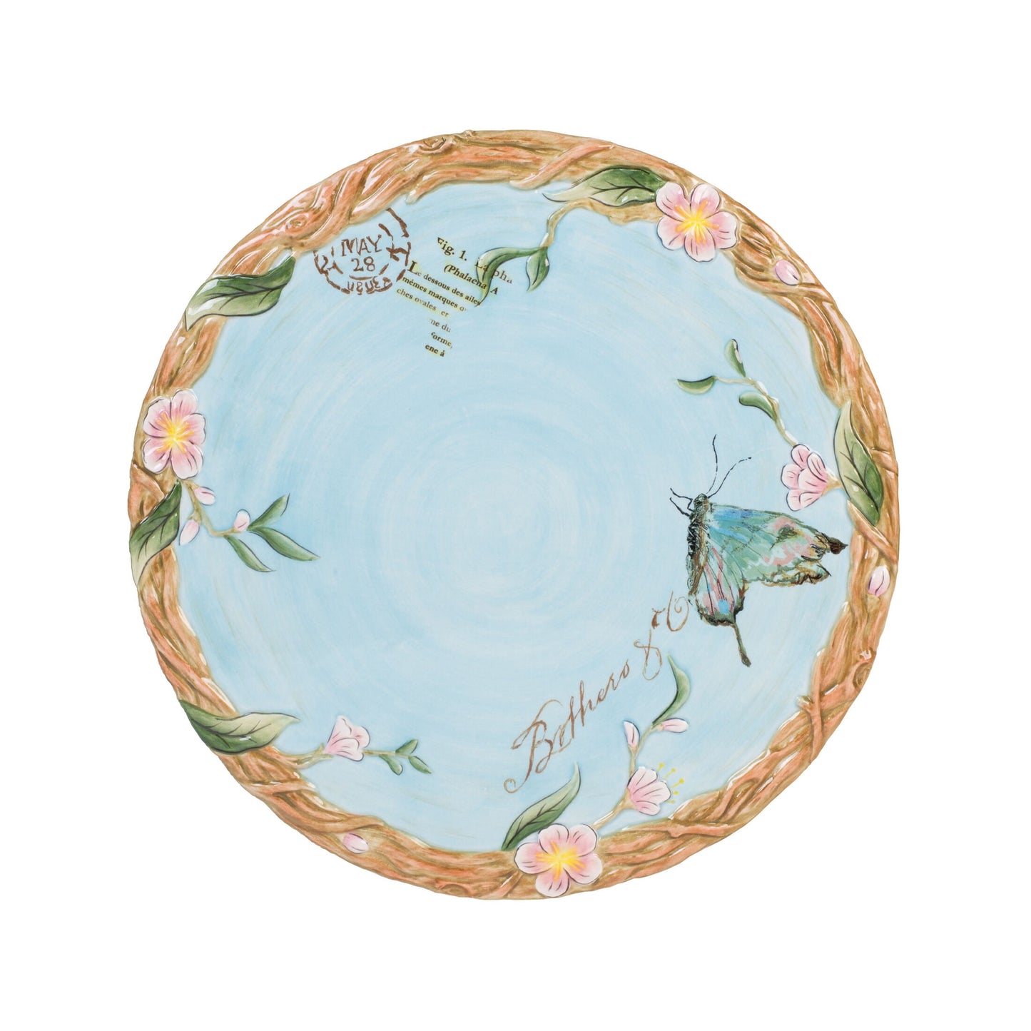 Fitz and Floyd Toulouse 11 1/4 in Footed Cake Plate