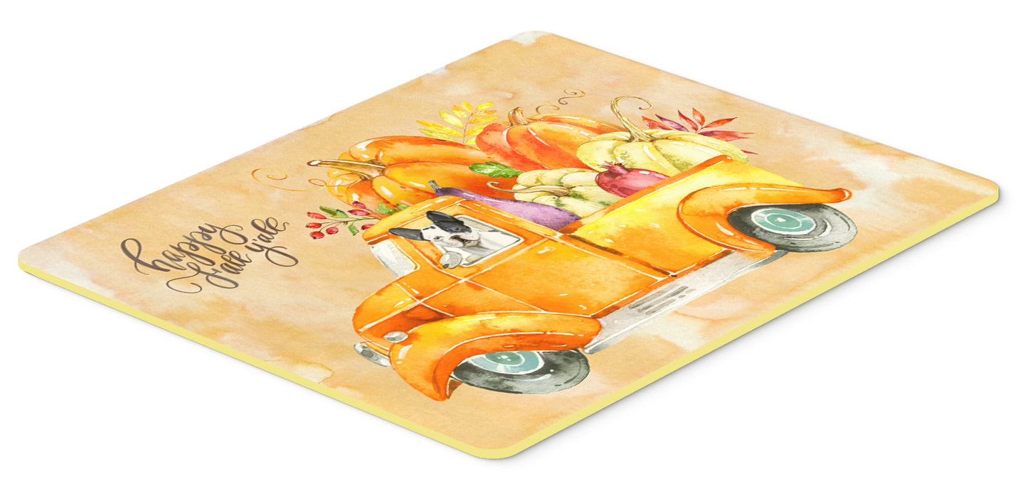 Fall Harvest French Bulldog Kitchen or Bath Mat 24x36