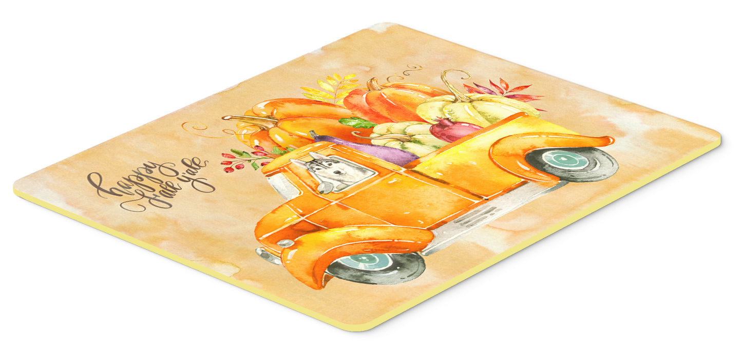 Fall Harvest Siberian Husky Kitchen or Bath Mat 24x36