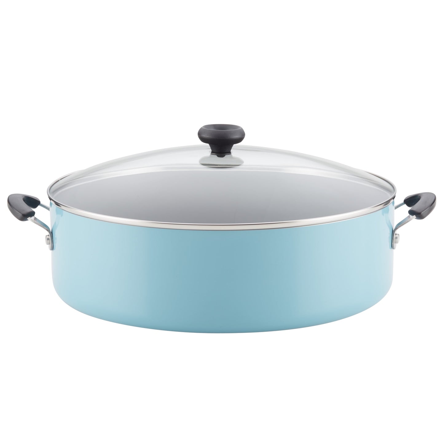 Farberware Easy Clean 14 Inch One-Pot / Stockpot / Dutch Oven Family Braising Pan with Lid, Dishwasher Safe, Aqua