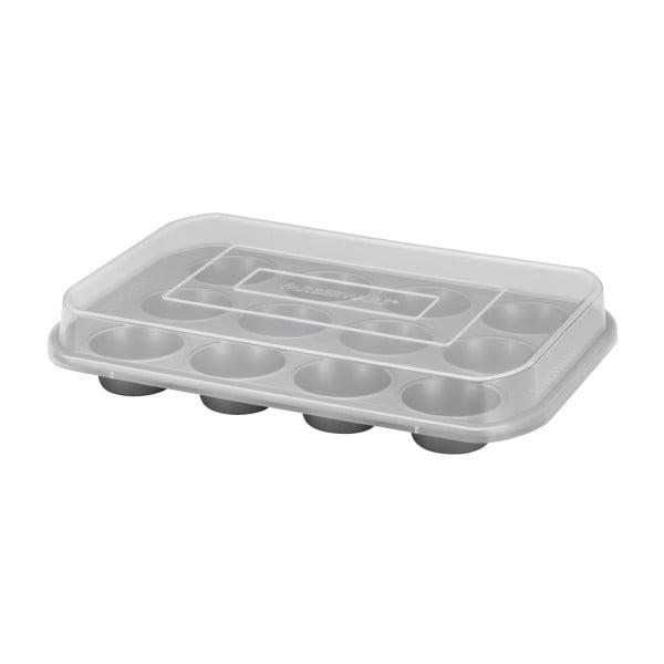 Farberware Bakeware 12-Cup Nonstick Muffin Pan, Gray