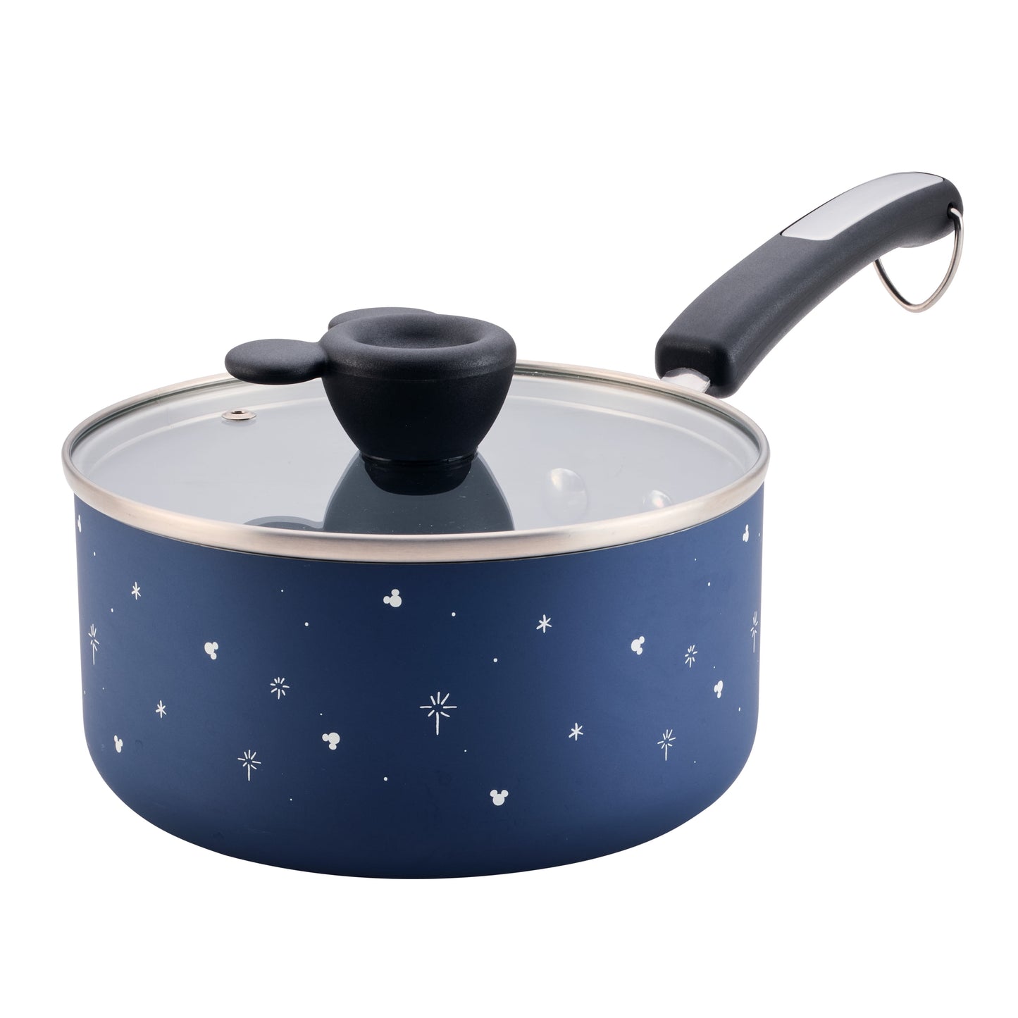 Farberware Disney Bon Voyage 2 Quart Ceramic Nonstick Saucepan with Lid, Dishwasher Safe, Blue