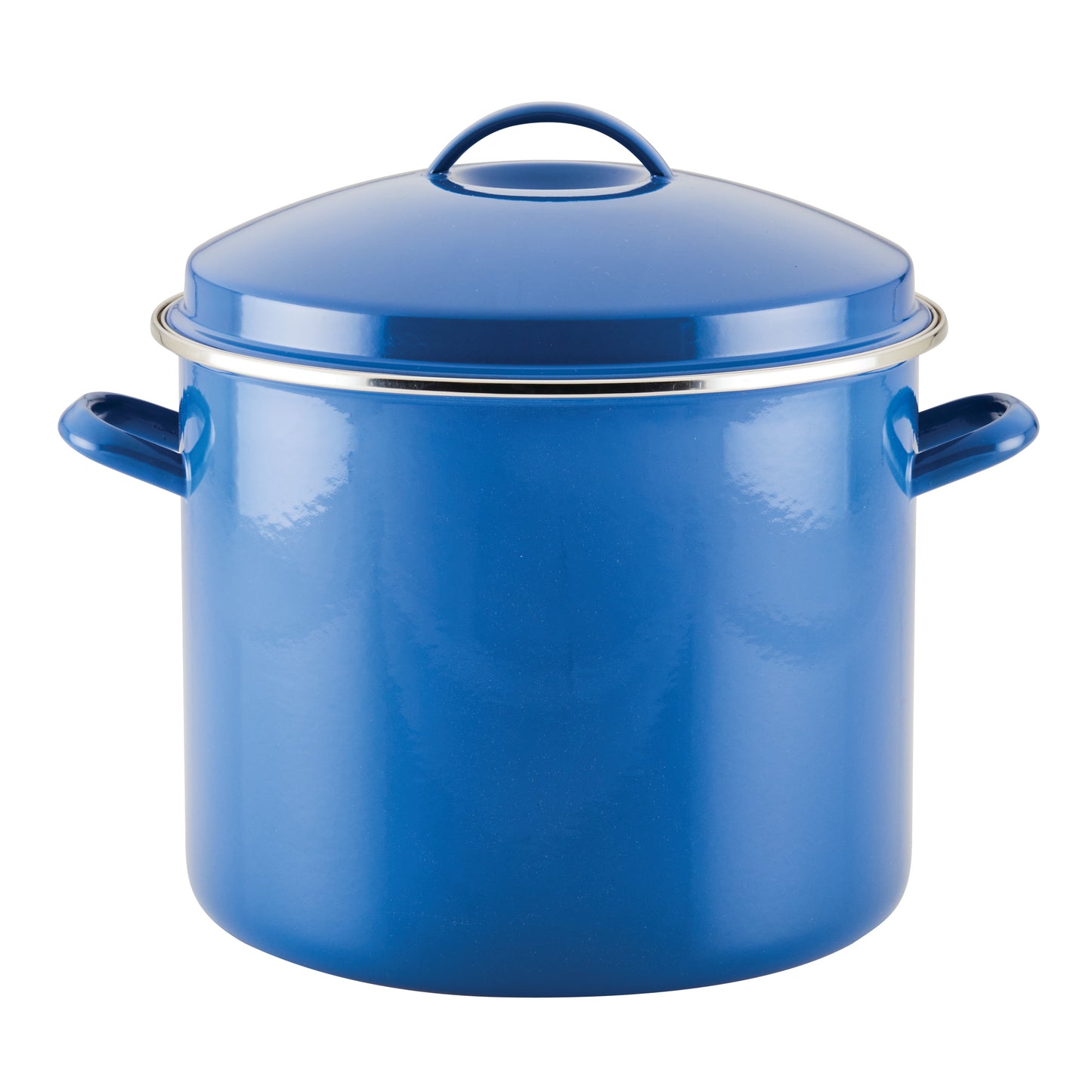 Farberware Olla Grande de Inducción de 16 Cuartos con Esmalte sobre Tapa Steel, Apta para Horno hasta 450°F, Azul