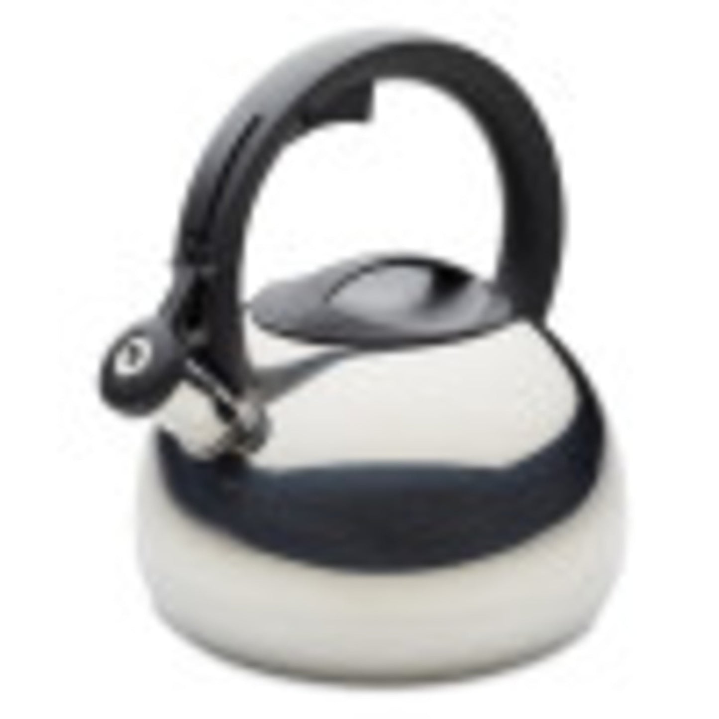 Farberware 2.3 Quart Stainless Steel Egg-Shaped Whistling Tea Kettle, Induction Safe, Stainless Steel