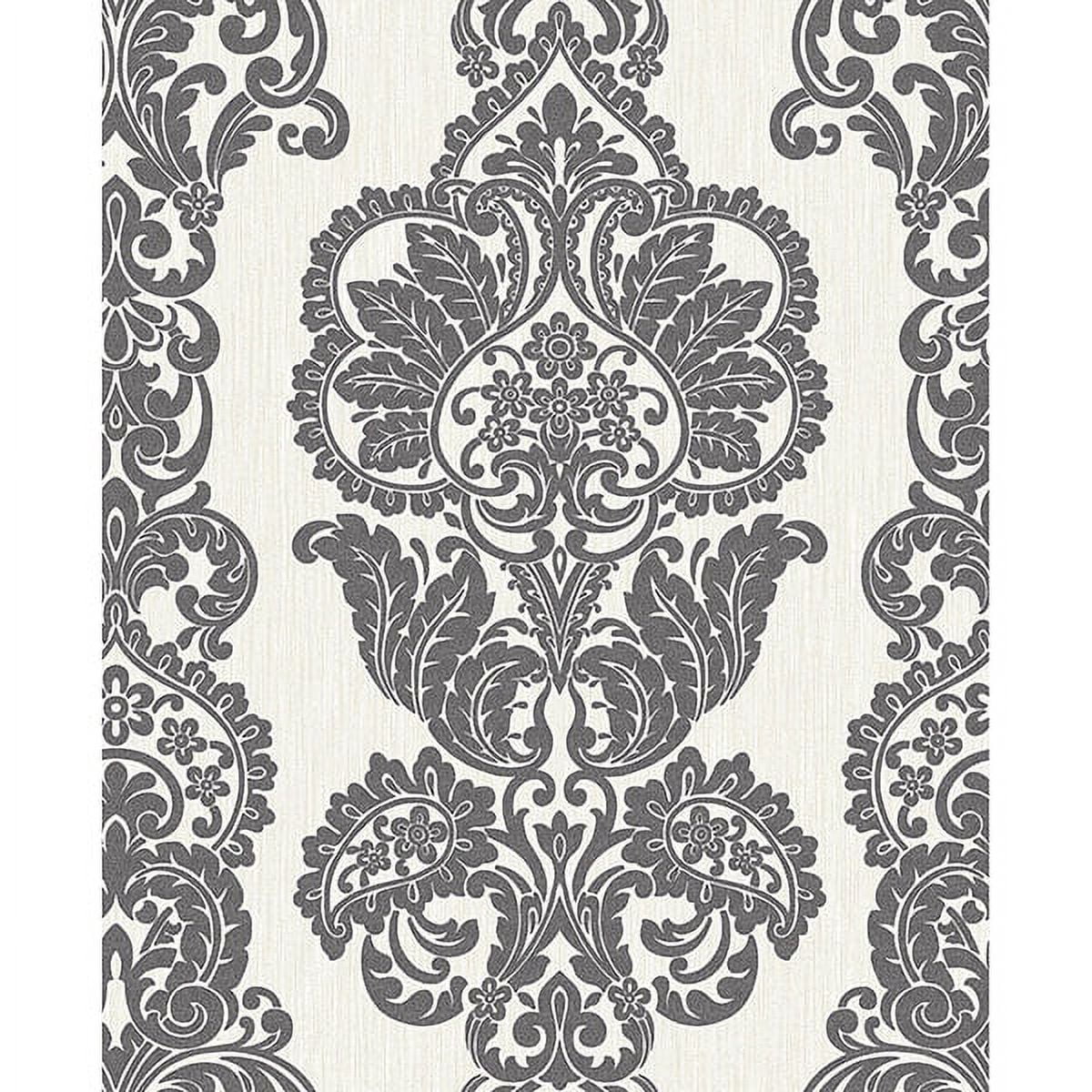 Fine Décor Rochester Charcoal Damask Wallpaper