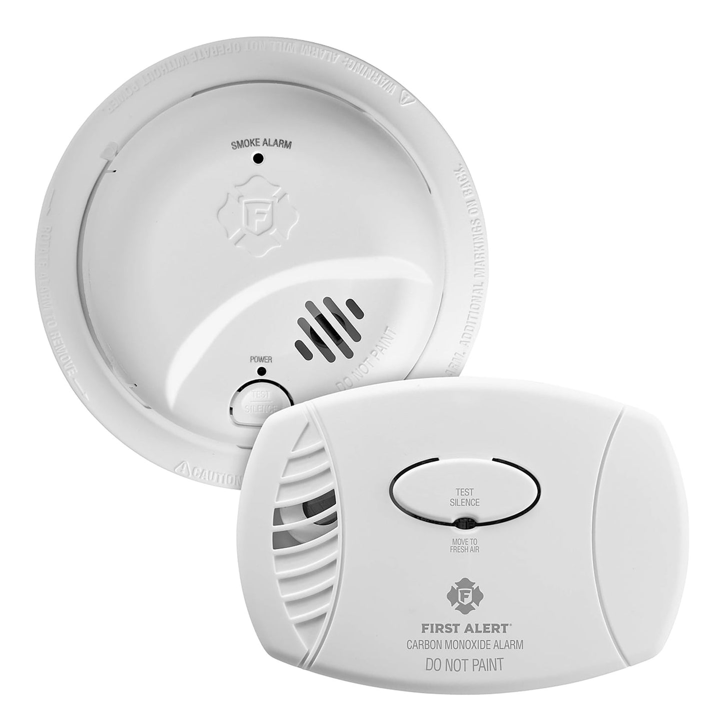 First Alert Standard Battery-Operated Smoke Alarm and CO Alarm Value 2 Pack with Models SMI100 and CO400, 1046718PT