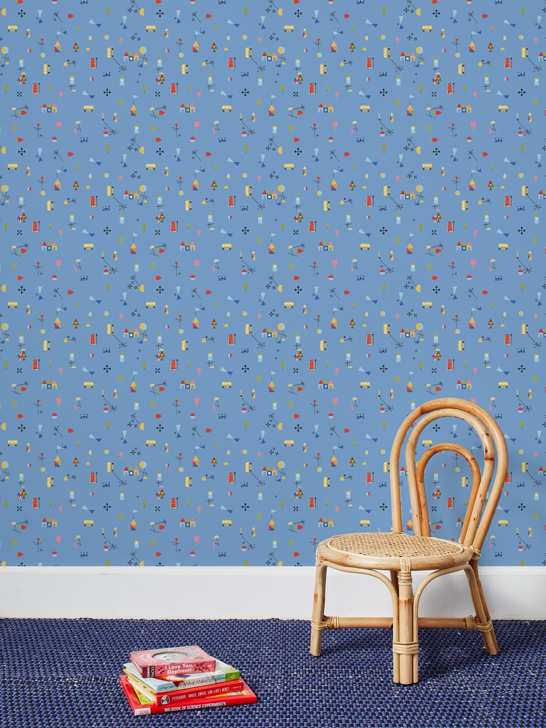 Fisher-Price Land Removable Vinyl Wallpaper by Fisher-Price - Periwinkle