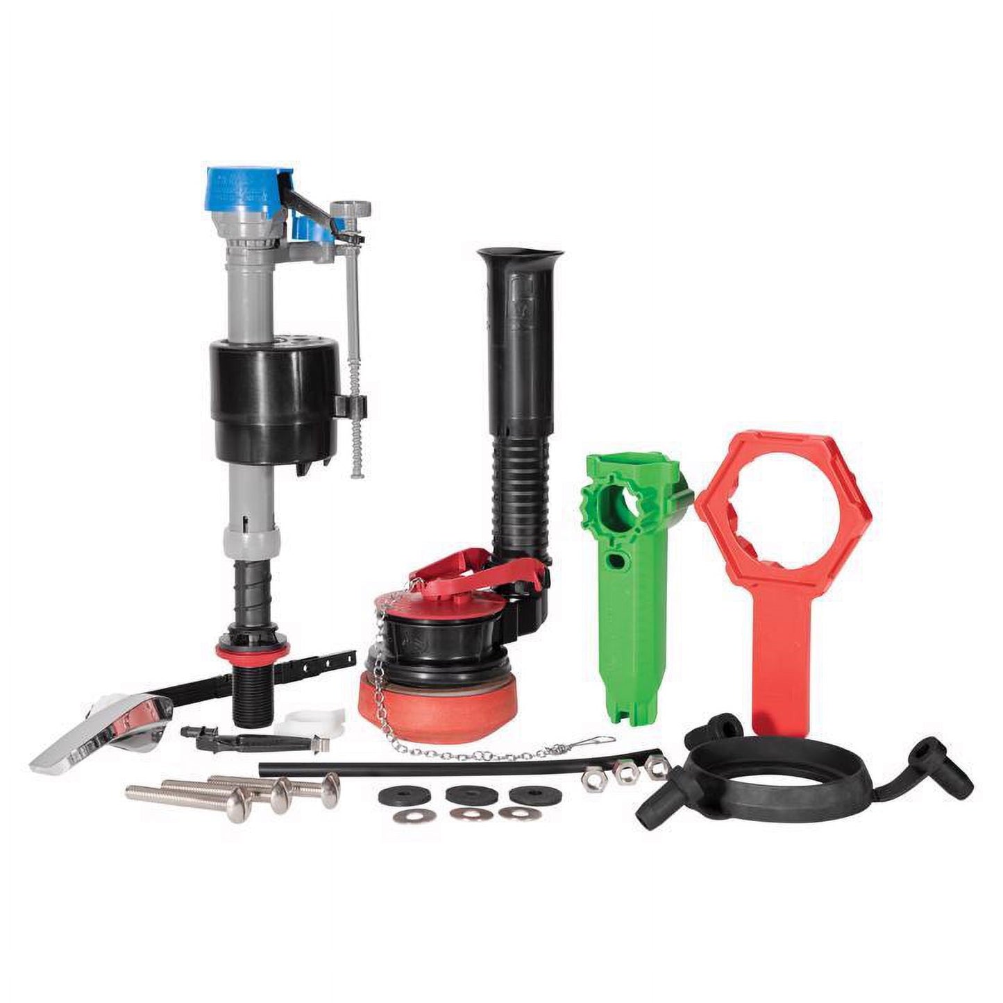 Fluidmaster K-400H-021 Universal 2" Everything Toilet Repair Kit with Chrome Tank Lever, New, 1-pack