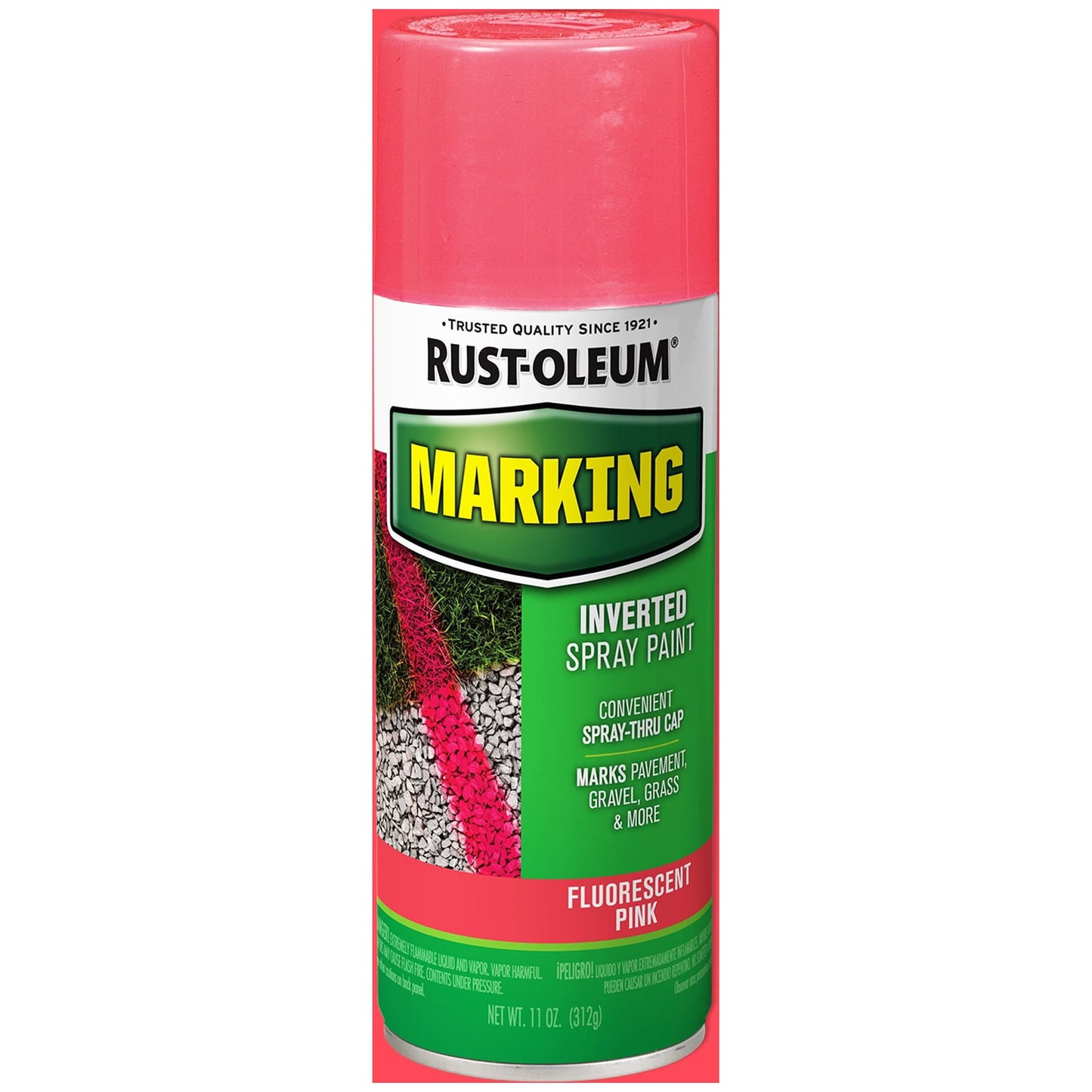 6 Pack, Fluorescent Pink, Rust-Oleum Specialty Flat Marking Spray Paint- 11 oz