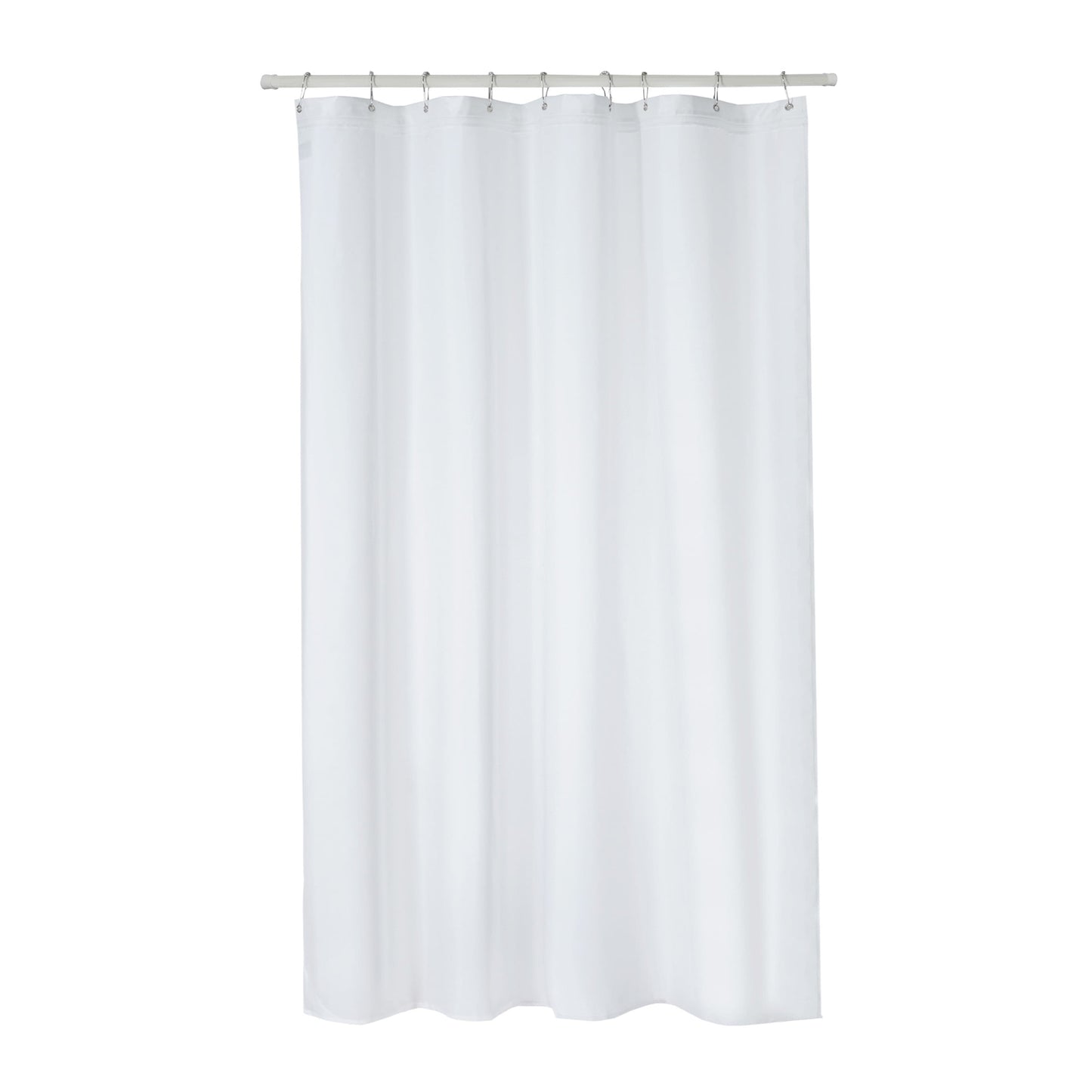 Fresh Ideas Quick On/Off Re-usable Shower Curtain Liner, White, 54x78