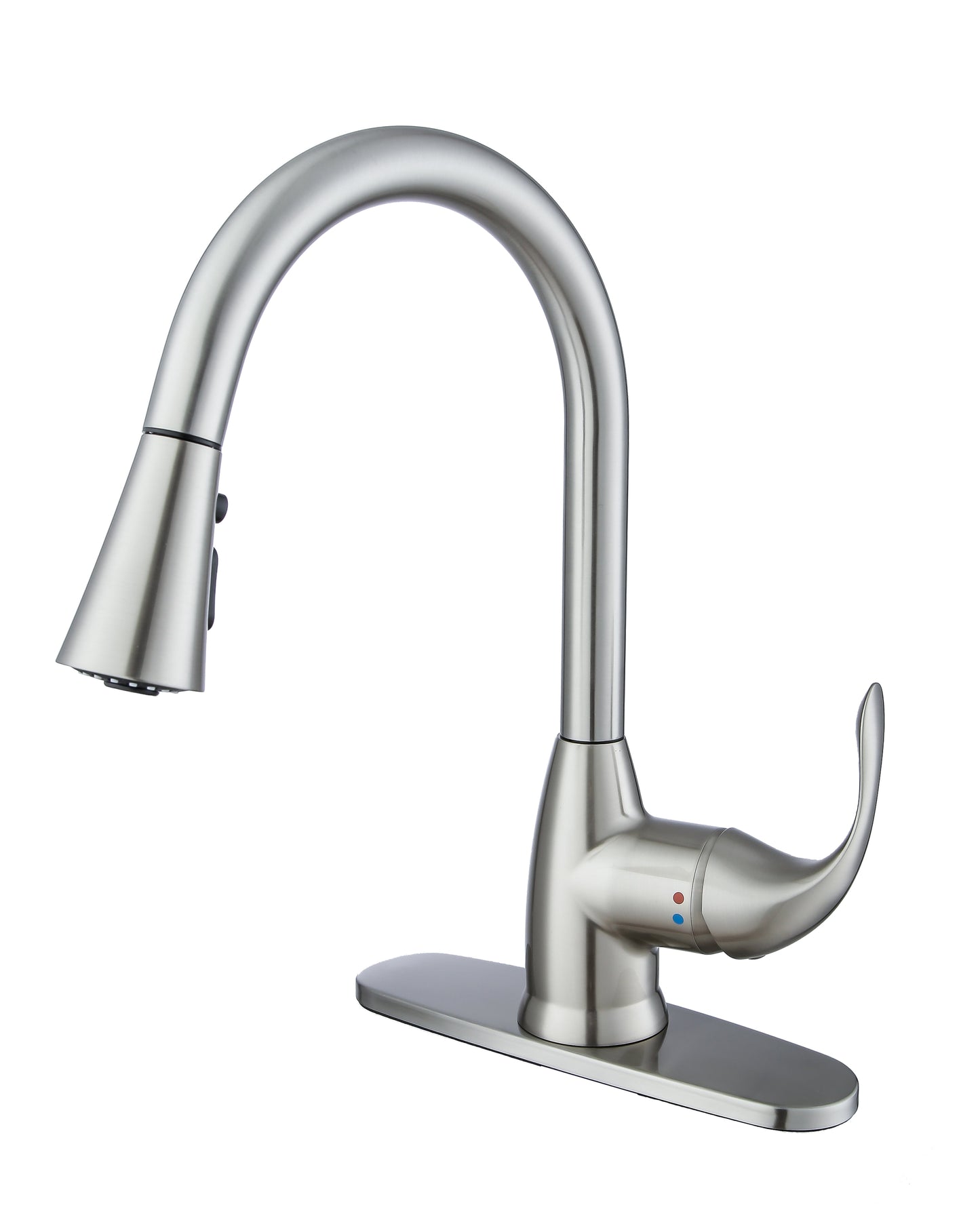 Frigidaire Alexis Single Handle Pull Down Kitchen Sink Faucet in Brushed Nickel with 3 Function Spray Head 23-Frigidaire-Alexis-BN