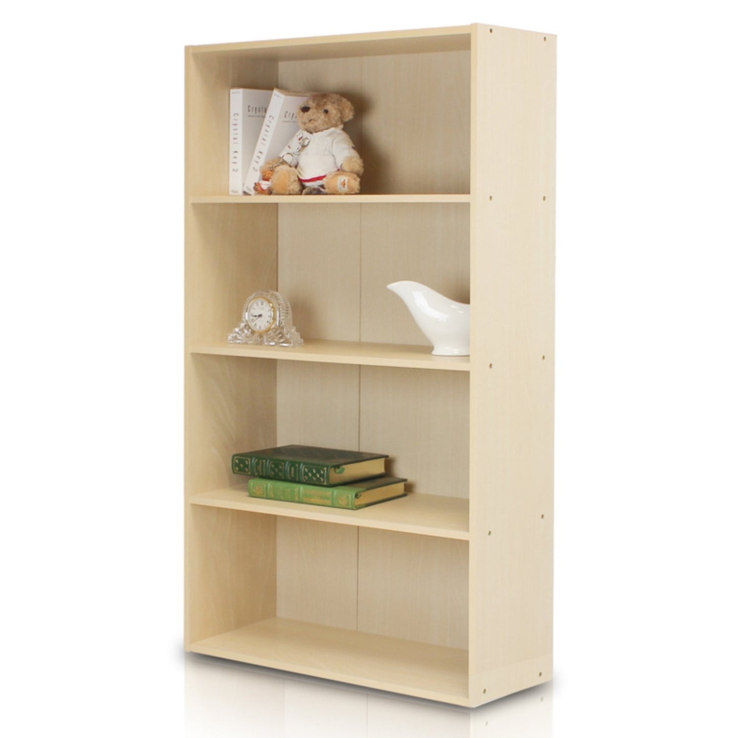 Furinno 11209SBE Pasir 4 Tier Open Shelf, Steam Beech