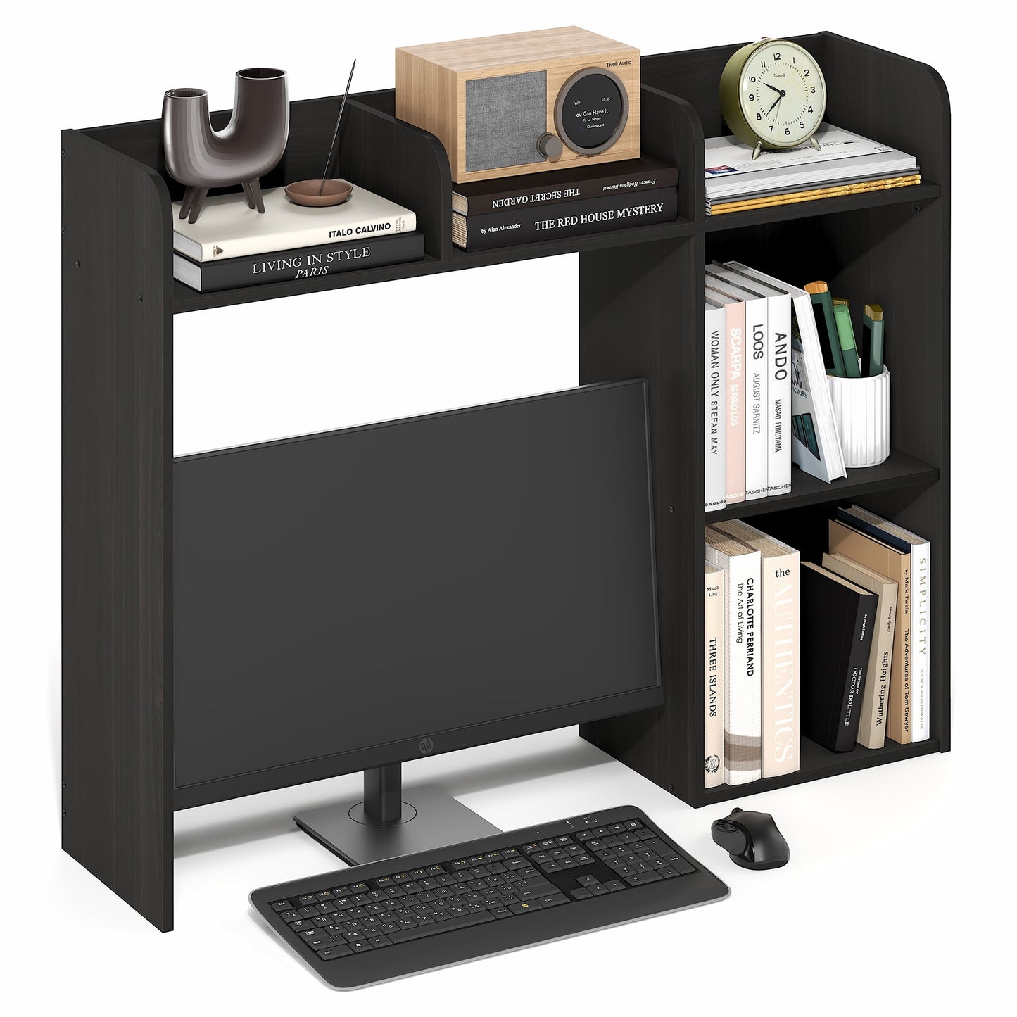 Furinno BASIC 5-Shelf Desktop Hutch Espresso