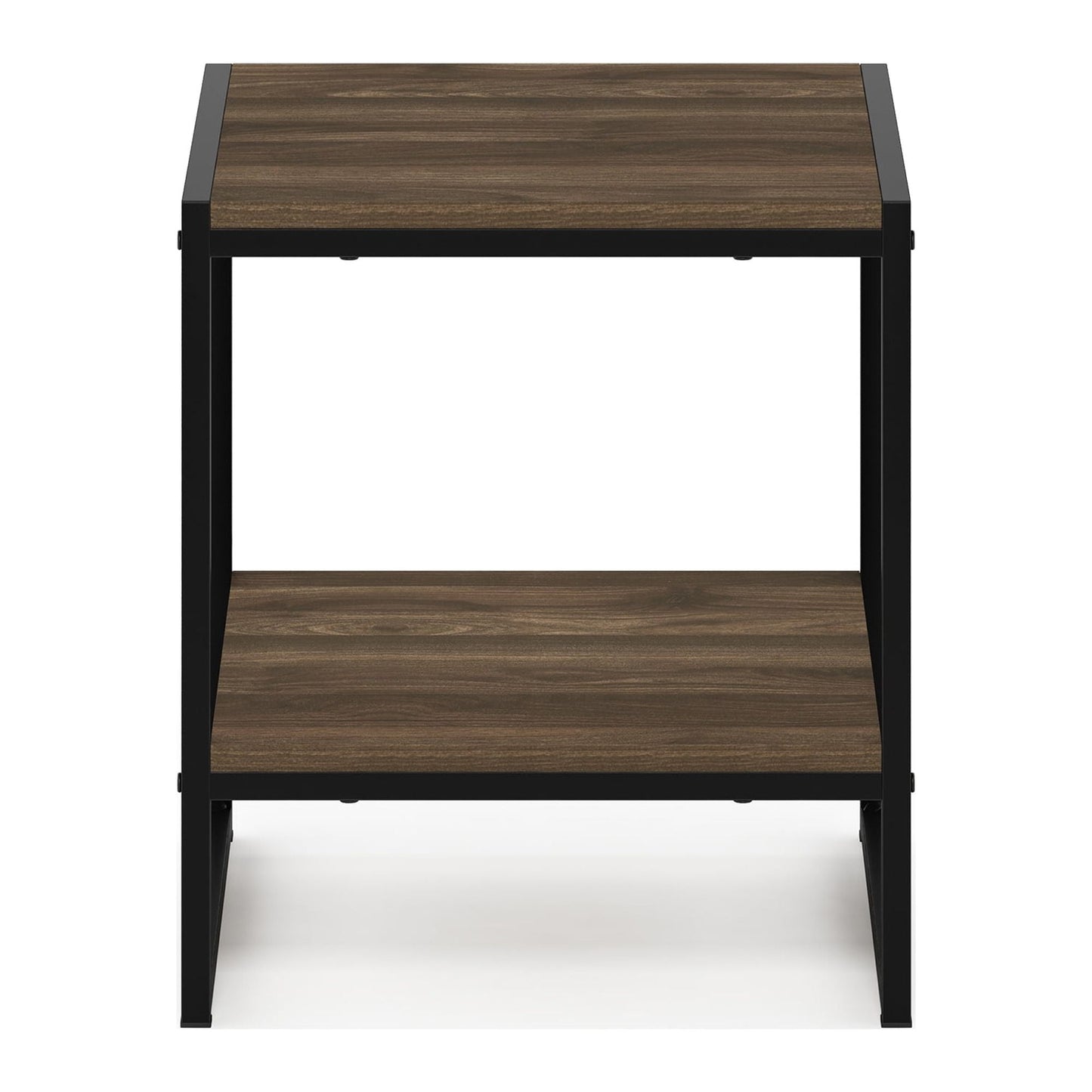 Furinno Camnus Modern Living 2-Tier End Table, Columbia Walnut