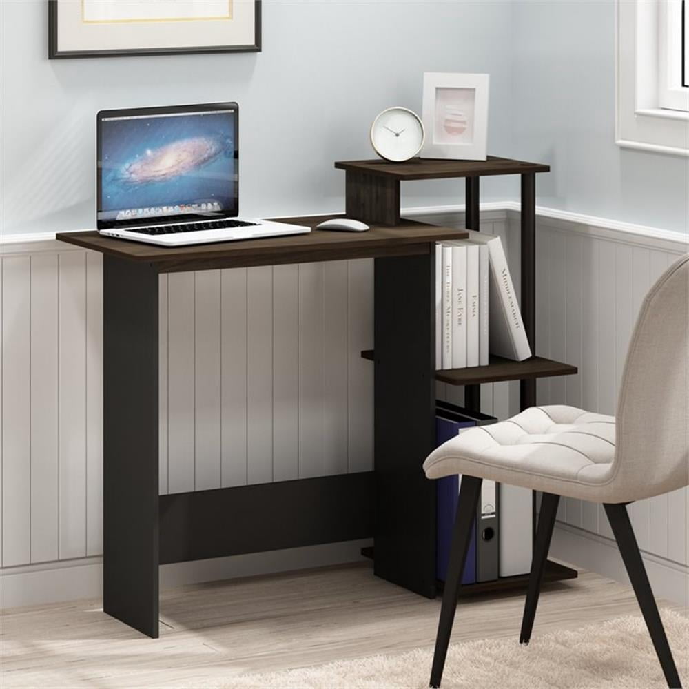 Furinno Efficient Adult Classic Storage Rectangular Desk with Hardware, Columbia Walnut/Brown