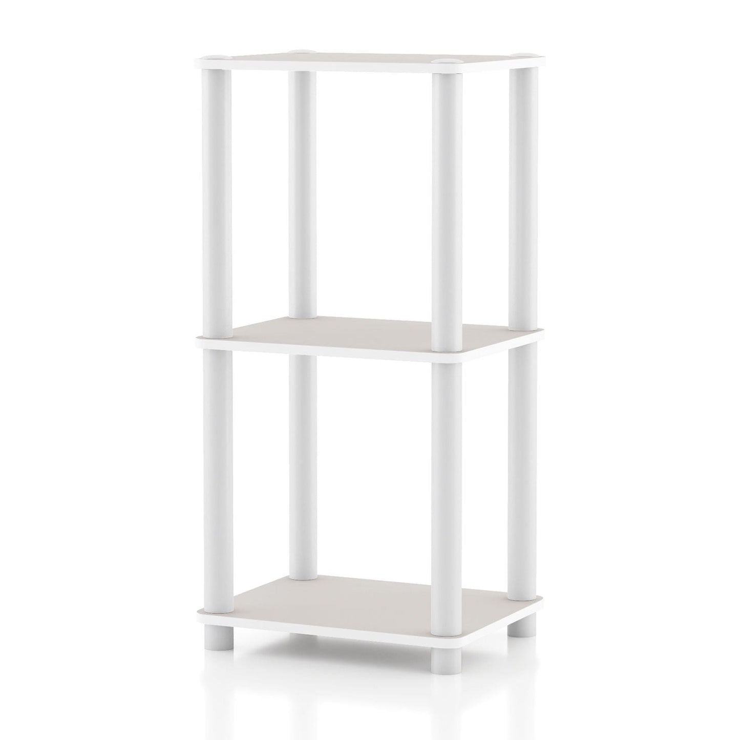 Furniture of America Brooks Adult Open Display Shelf Bookcase, 3-Tier 15-inch Shelves, Greige