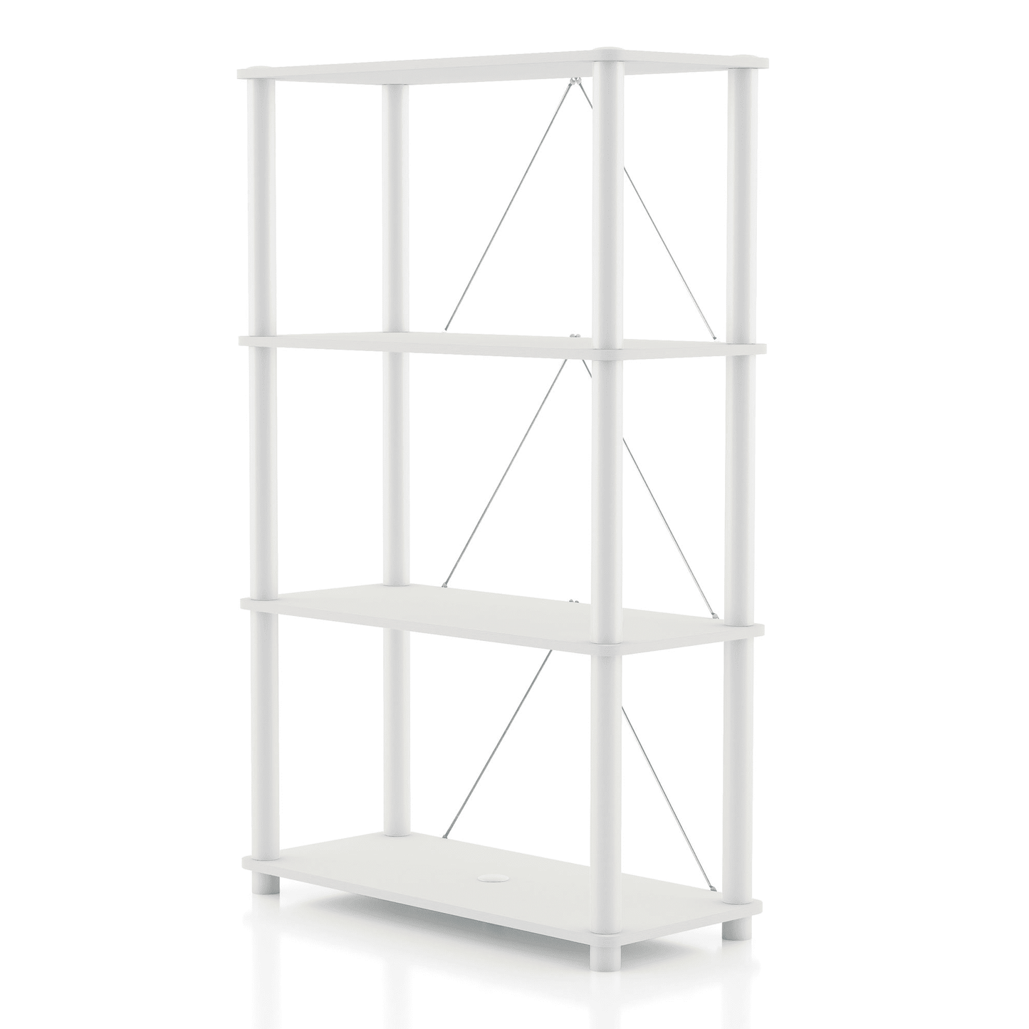 Furniture of America Brooks Adult Open Display Shelf Bookcase, 4-Tier 27-inch Shelves, White