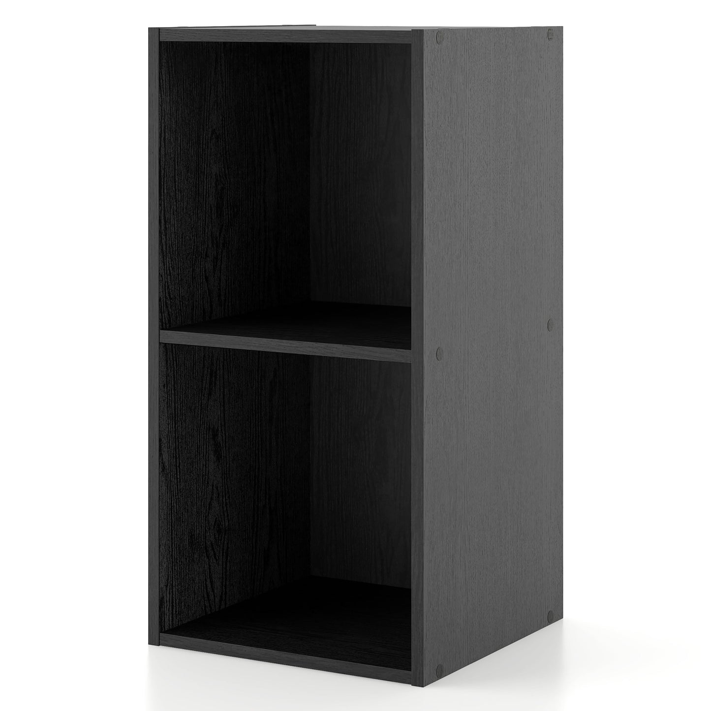 Furniture of America Seni Stackable Wood 2-Cube Bookcase in Black