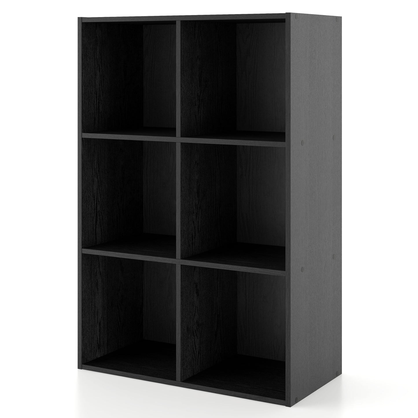 Furniture of America Brooks Stackable 6-Cube Wood Black Bookcase
