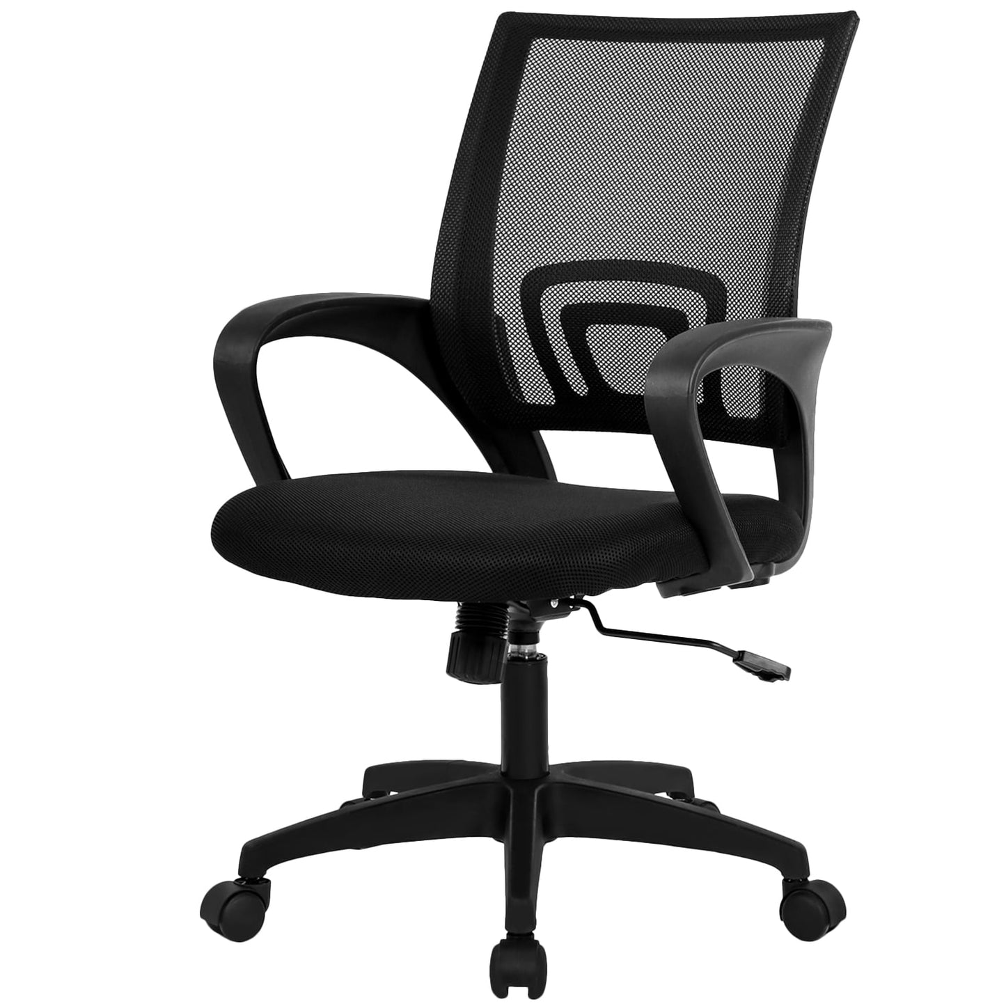 Furniture of America Tomi Stainless Steel Black Ergonomic Office Chair