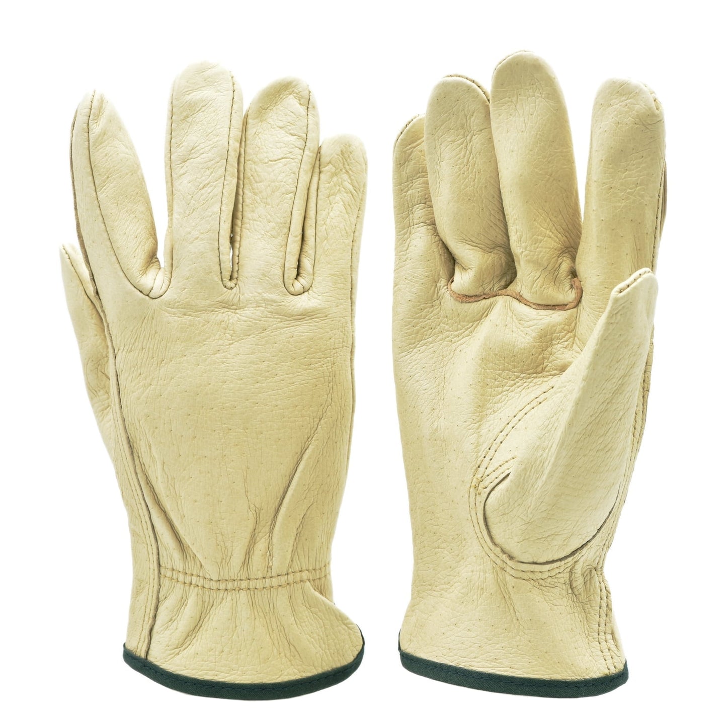 G & F Grain Pigskin Leather Work Gloves, Size Small, 3 Pairs