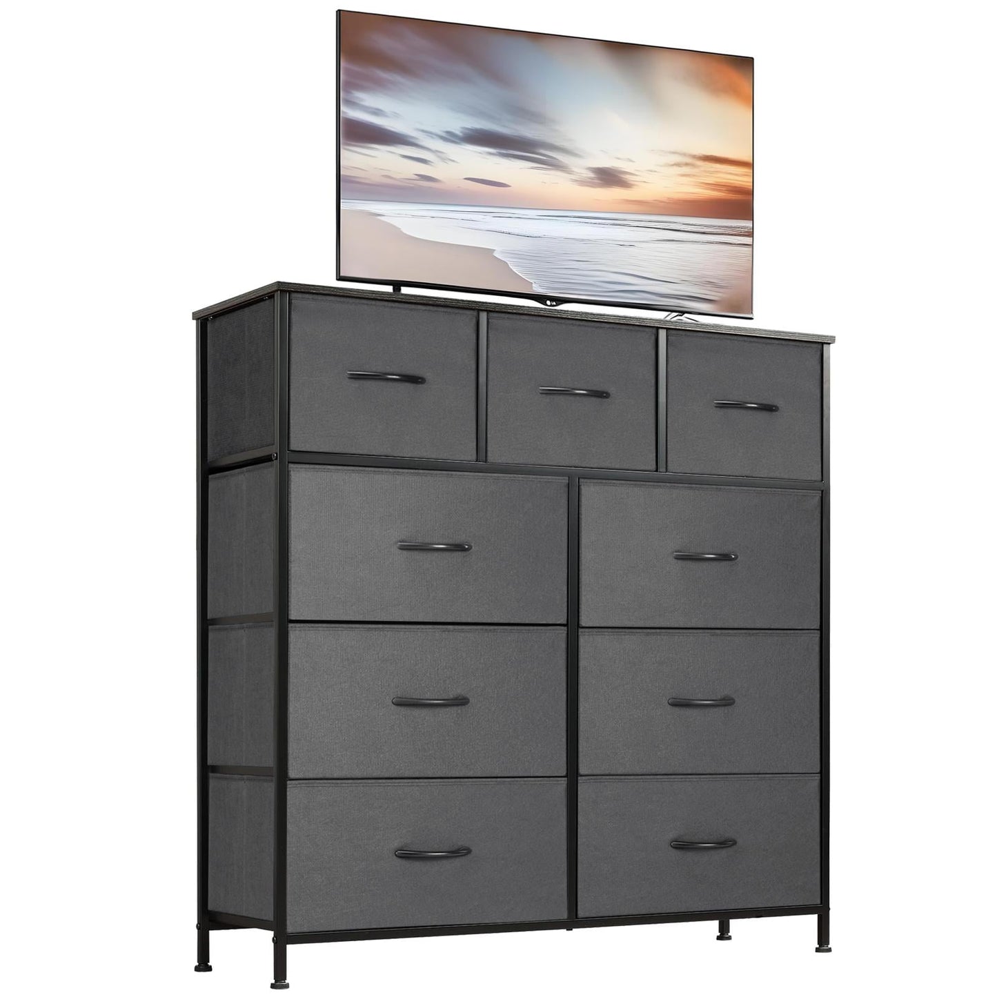 Gianna 9 Drawers Dresser, Large Capacity Organizer, Suit for Bedroom, Hallway, Grey