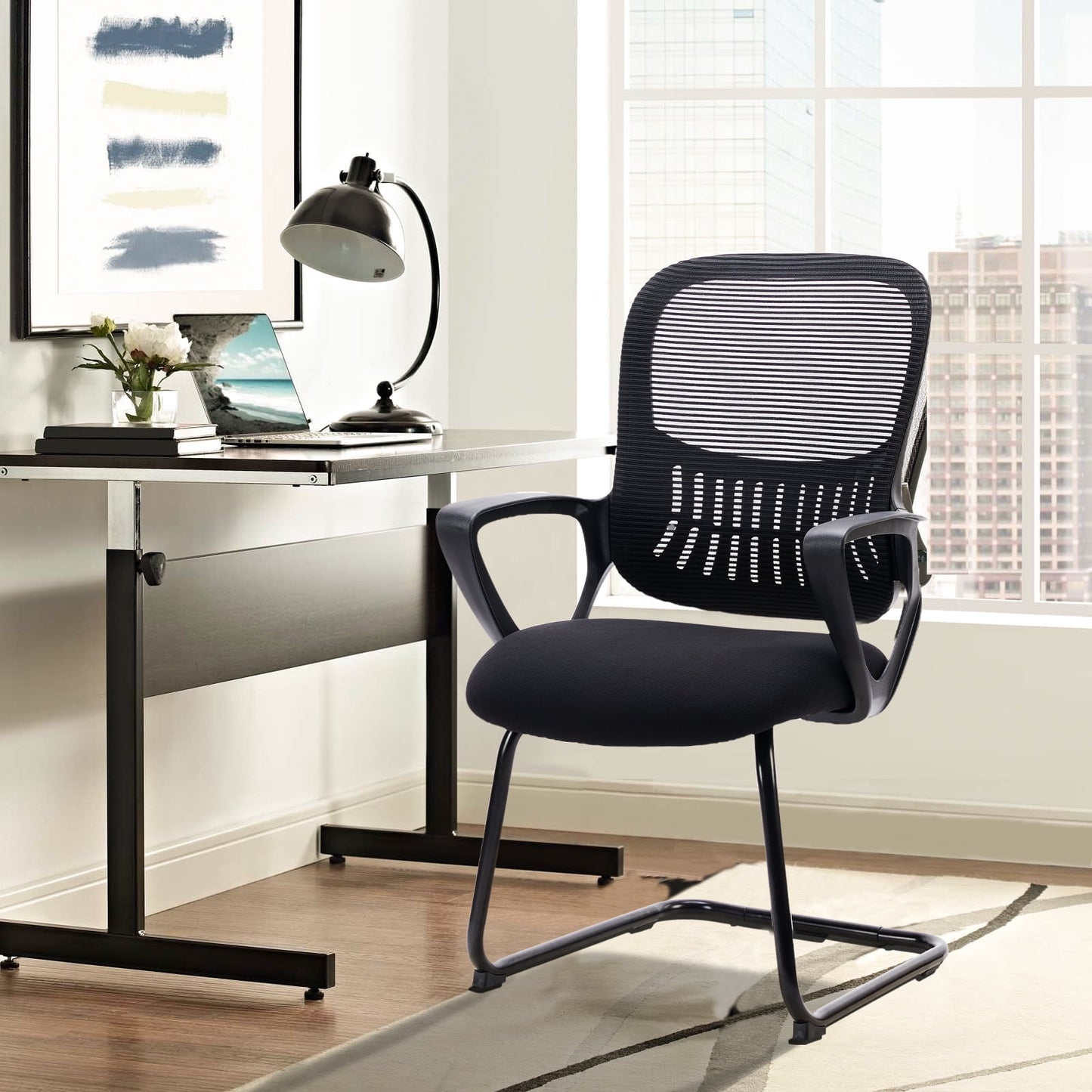 GIANNA Home Office Desk Chair No Wheels, Suit for Conference Room Waiting Reception Guest,1 Pack