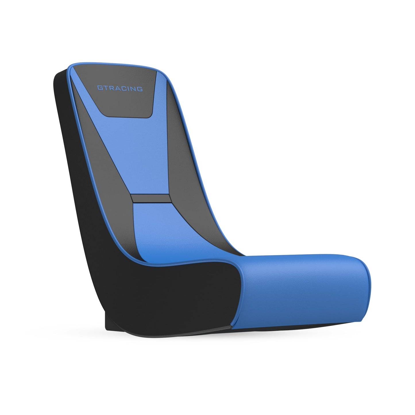 GTRACING Faux Leather Floor Rocker Video Gaming Chair, Blue