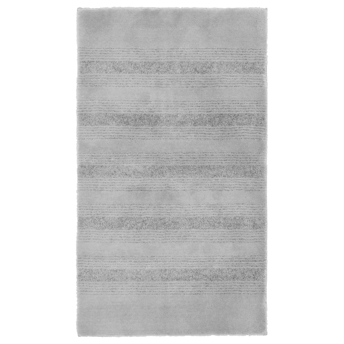 Garland Rug Essence Washable Nylon Platinum Gray Bath Rug, 24" x 40"