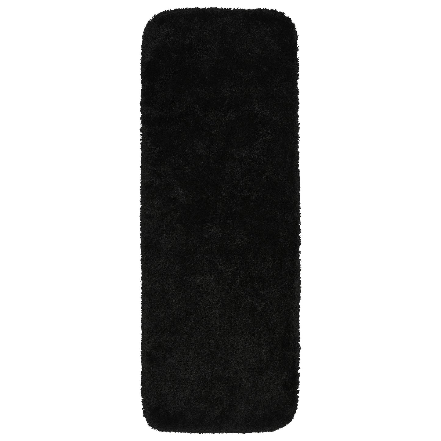 Garland Rug Finest Luxury Washable Nylon Black Bath Runner, 22" x 60"