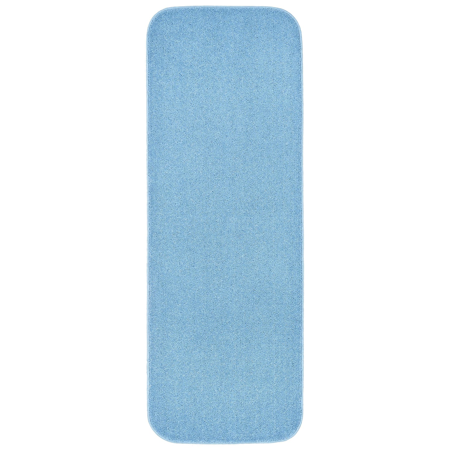 Garland Rug Gramercy Washable Polypropylene Basin Blue Bathroom Runner, 22†x 60â€