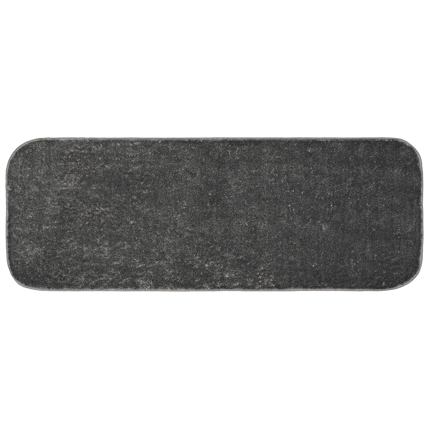 Garland Rug Gramercy Washable Polypropylene Cinder Gray Bathroom Runner, 22†x 60â€