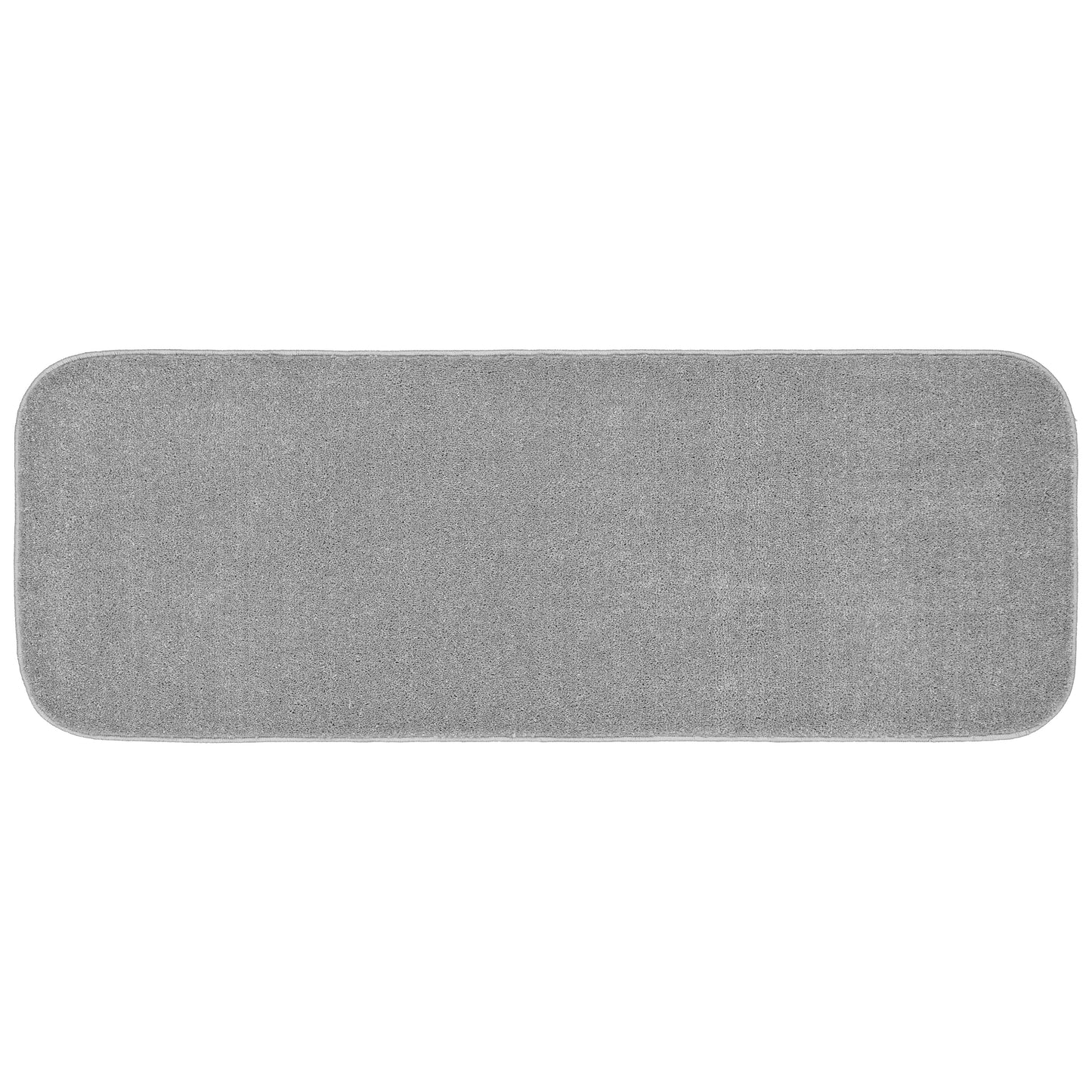 Garland Rug Gramercy Washable Polypropylene Silver Bathroom Runner, 22†x 60â€