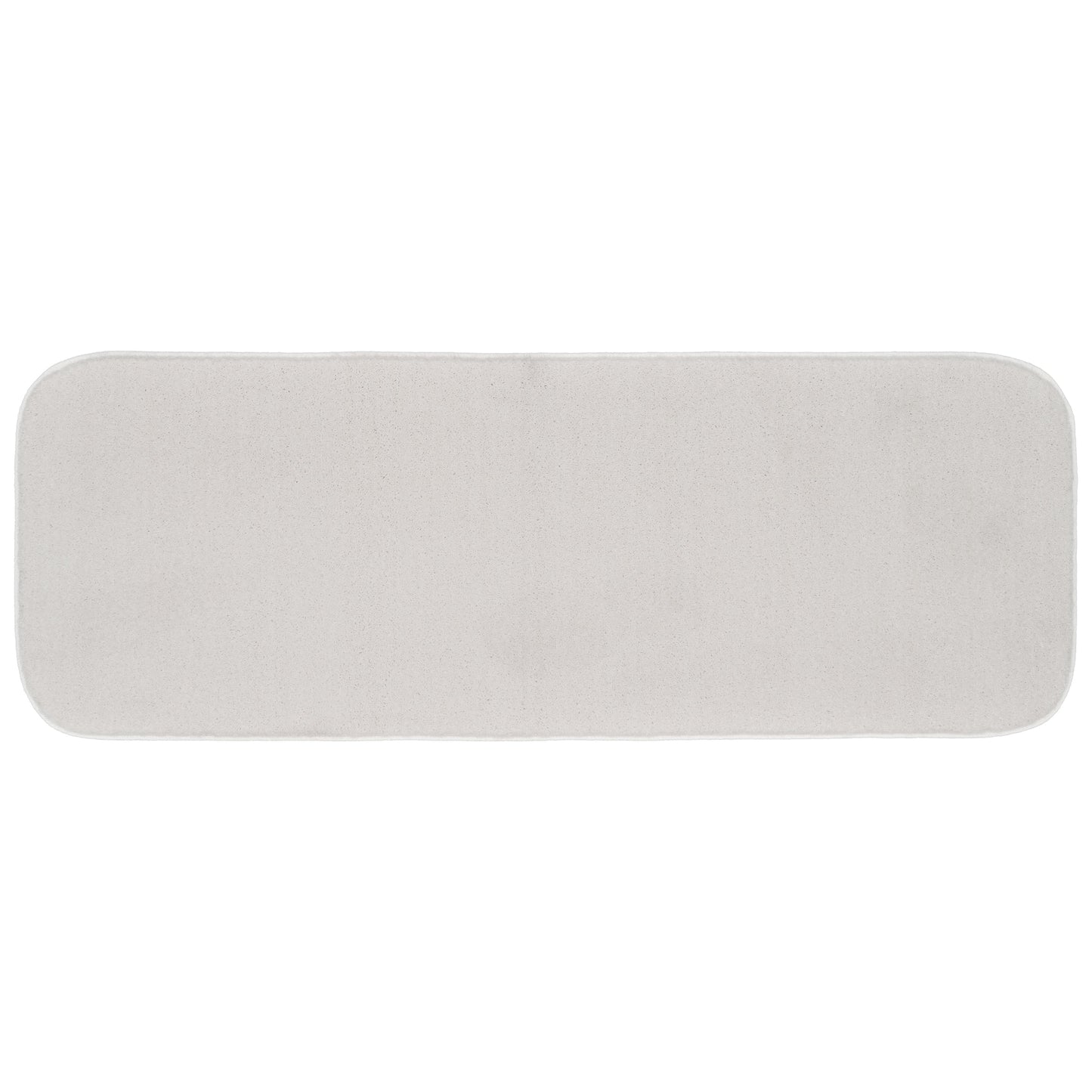 Garland Rug Gramercy Washable Polypropylene White Bathroom Runner, 22†x 60â€