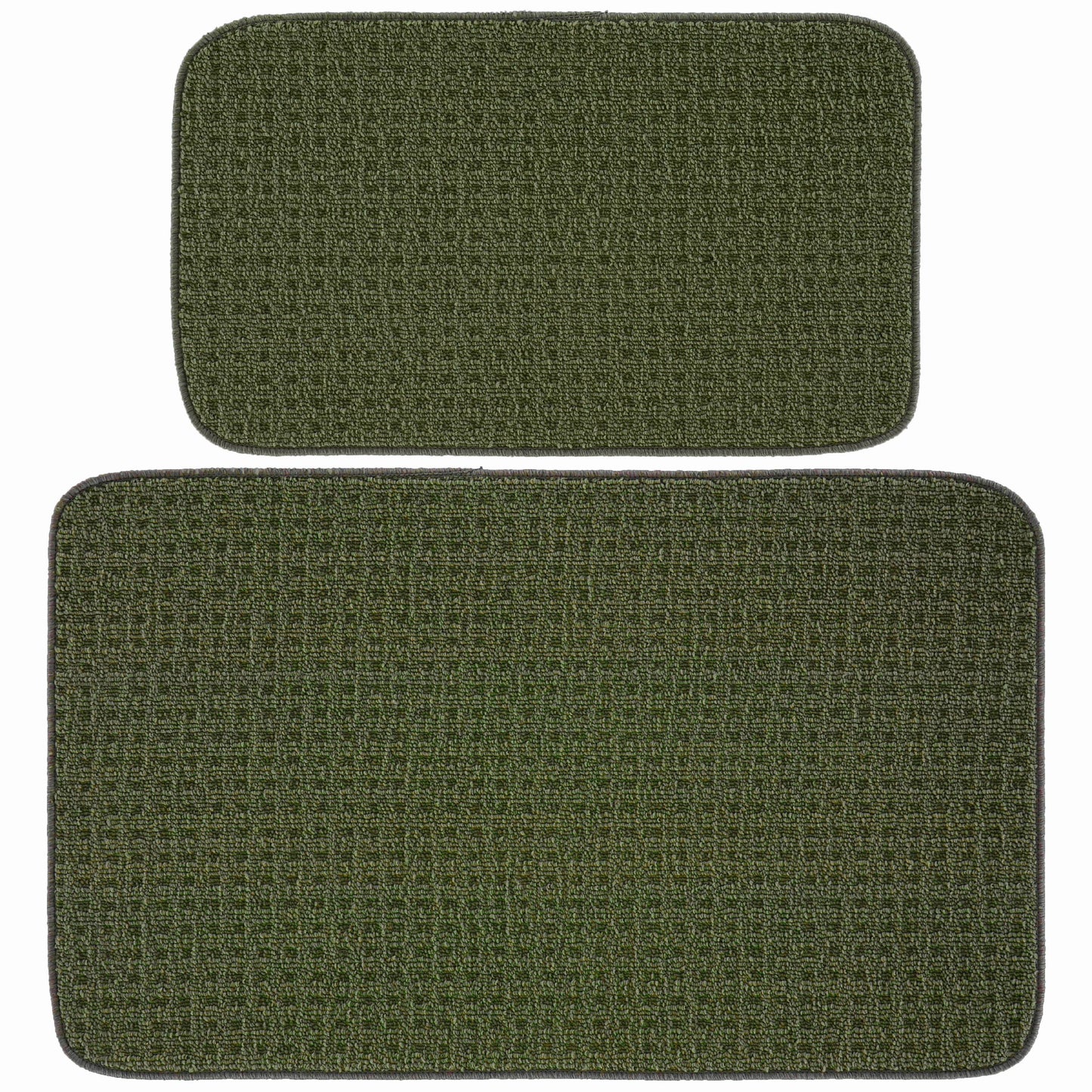 Garland Rug Herald Square 2pc Kitchen Rug Set 18 in. x 30 in. & 24 in. x 40 in. Mat Sage