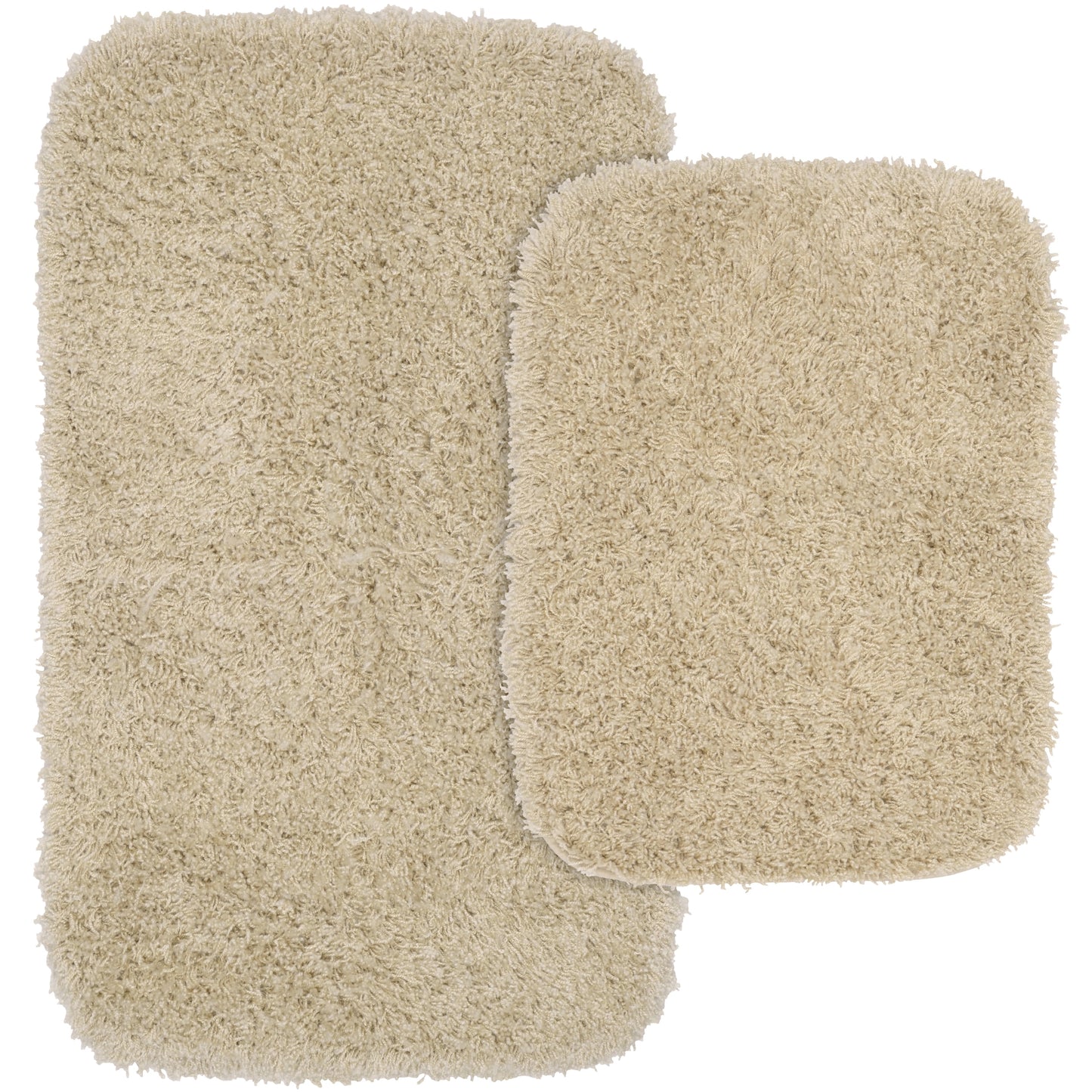 Garland Rug Jazz Washable Bath Rug Set, 2 Piece Set (17"x24" Bath Rug, & 21"x34" Bath Rug) Linen