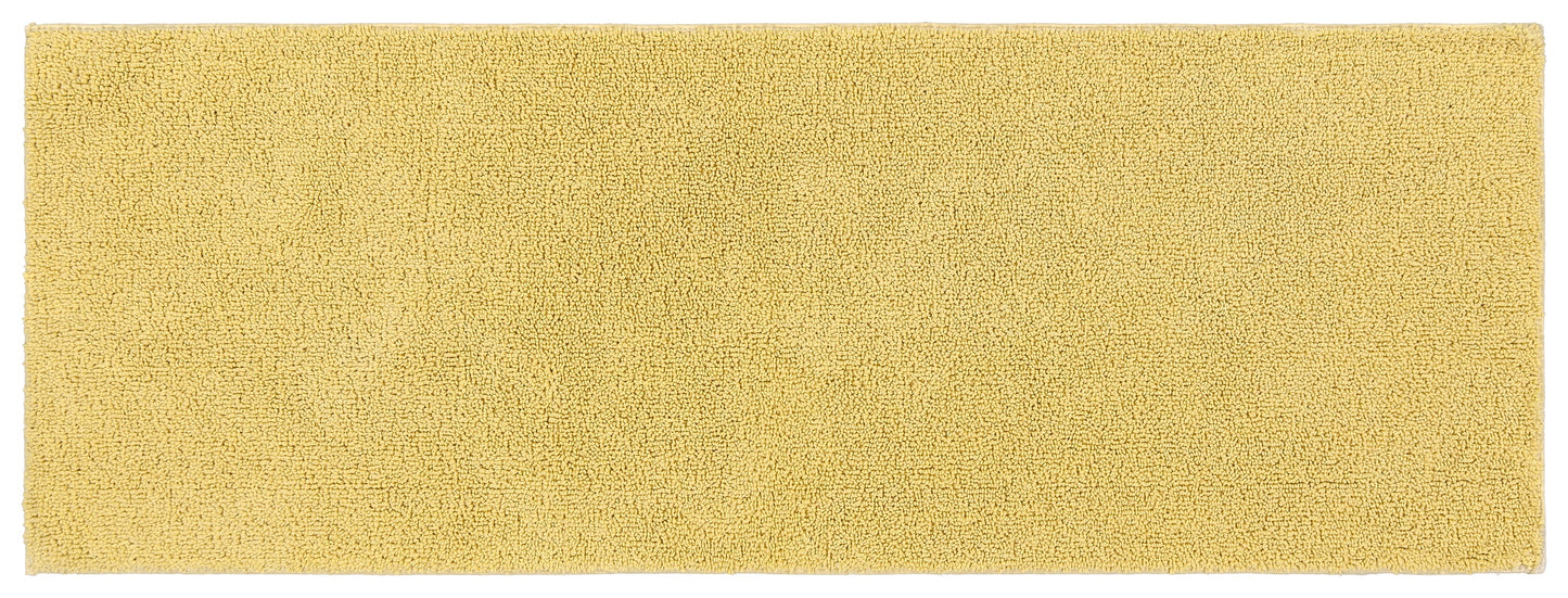Garland Rug Queen Cotton Washable Cotton Soft Yellow Bath Runner, 22" x 60"