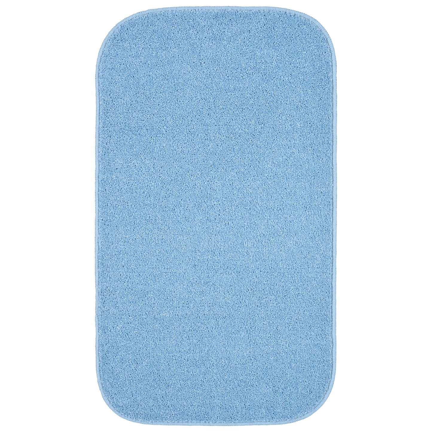 Garland Rug Sedona Washable Polypropylene Basin Blue Bath Rug, 21" x 34"