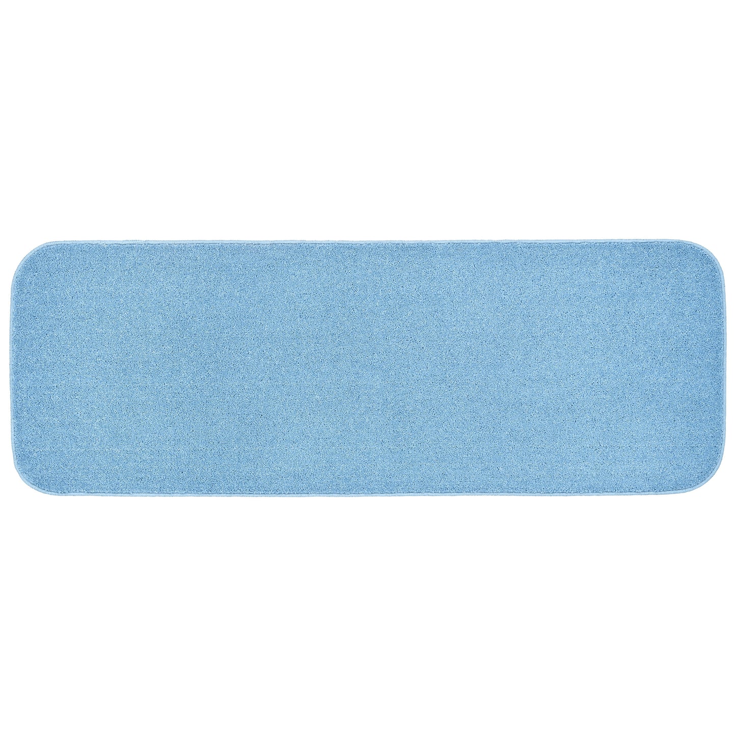 Garland Rug Sedona Washable Polypropylene Basin Blue Bathroom Runner, 22†x 60â€