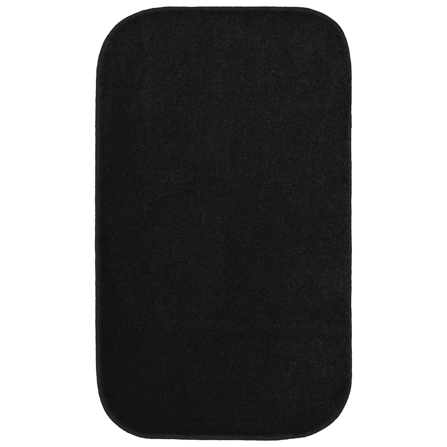 Garland Rug Sedona Washable Polypropylene Black Bath Rug, 21" x 34"