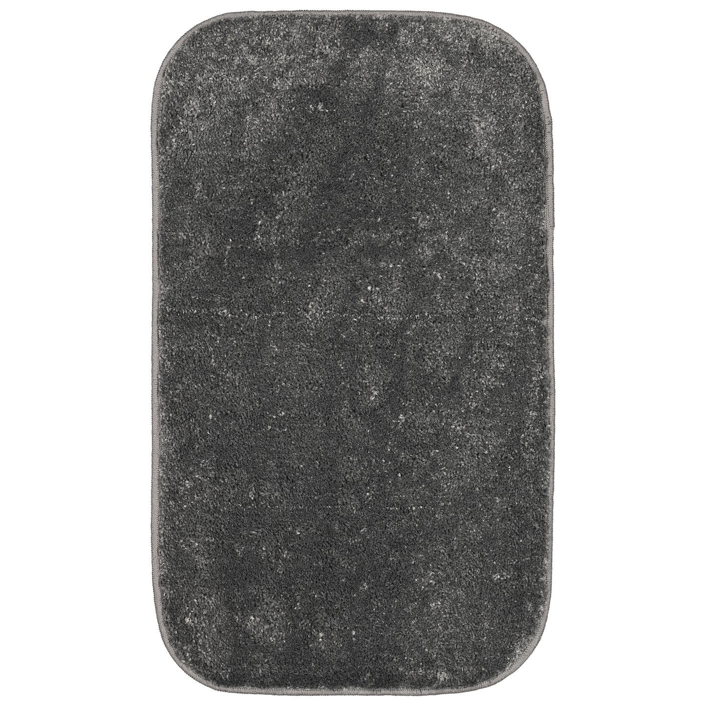 Garland Rug Sedona Washable Polypropylene Cinder Gray Bath Rug, 21" x 34"