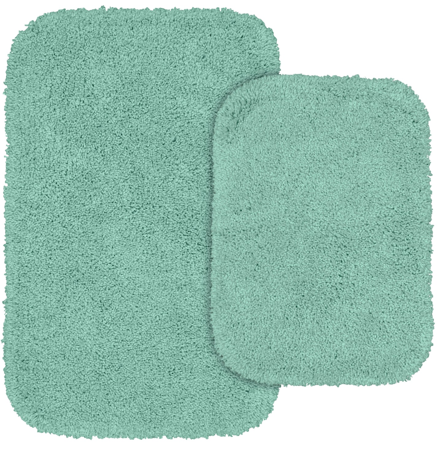 Garland Serendipity Alfombra Lavable de Nailon para Baño, Juego de 2 Piezas (Alfombra de Baño de 17"x24" y Alfombra de Baño de 21"x34") Espuma de Mar