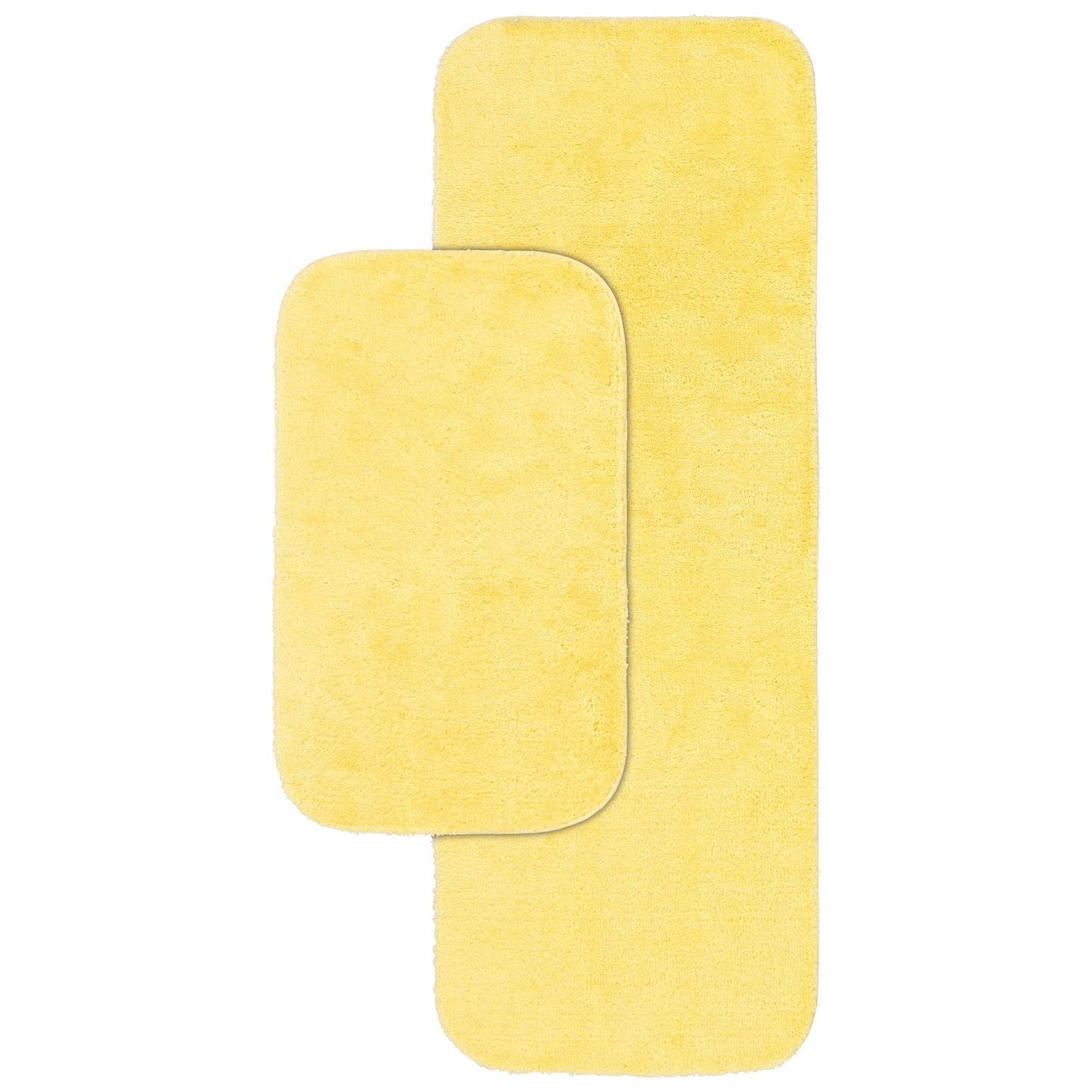 Garland Rug Traditional Washable Bath Rug Set, 2-Piece Set (21"x34" Bath Rug, & 22"x60" Runner) Rubber Ducky Yellow
